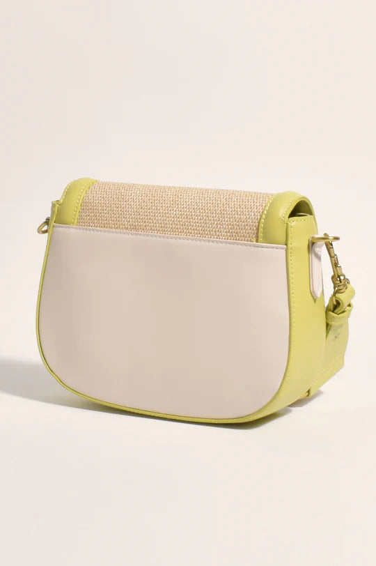 Adorne Lulu Woven Bag - Natural/ Citrus