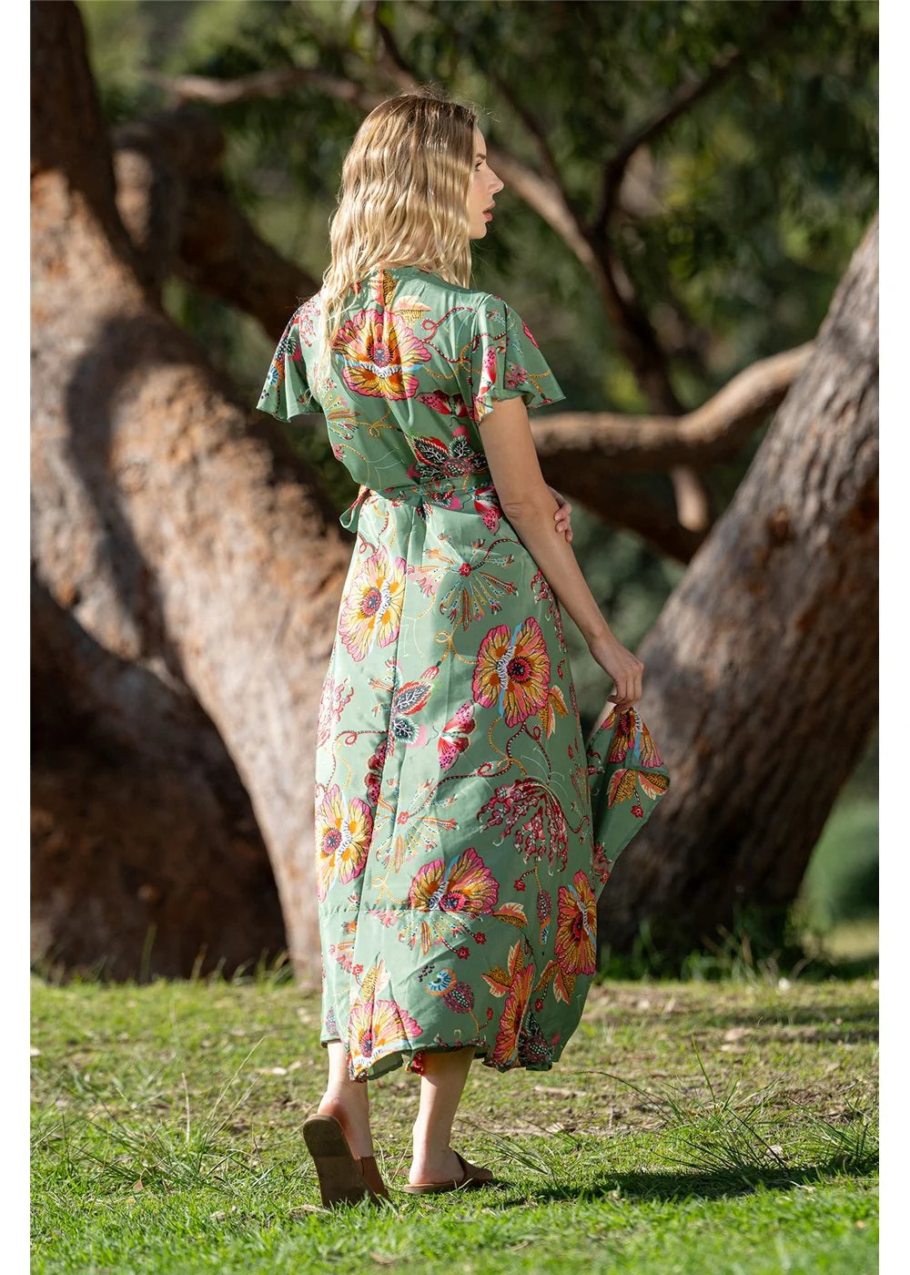 Cienna Posey Wrap Drerss - Print
