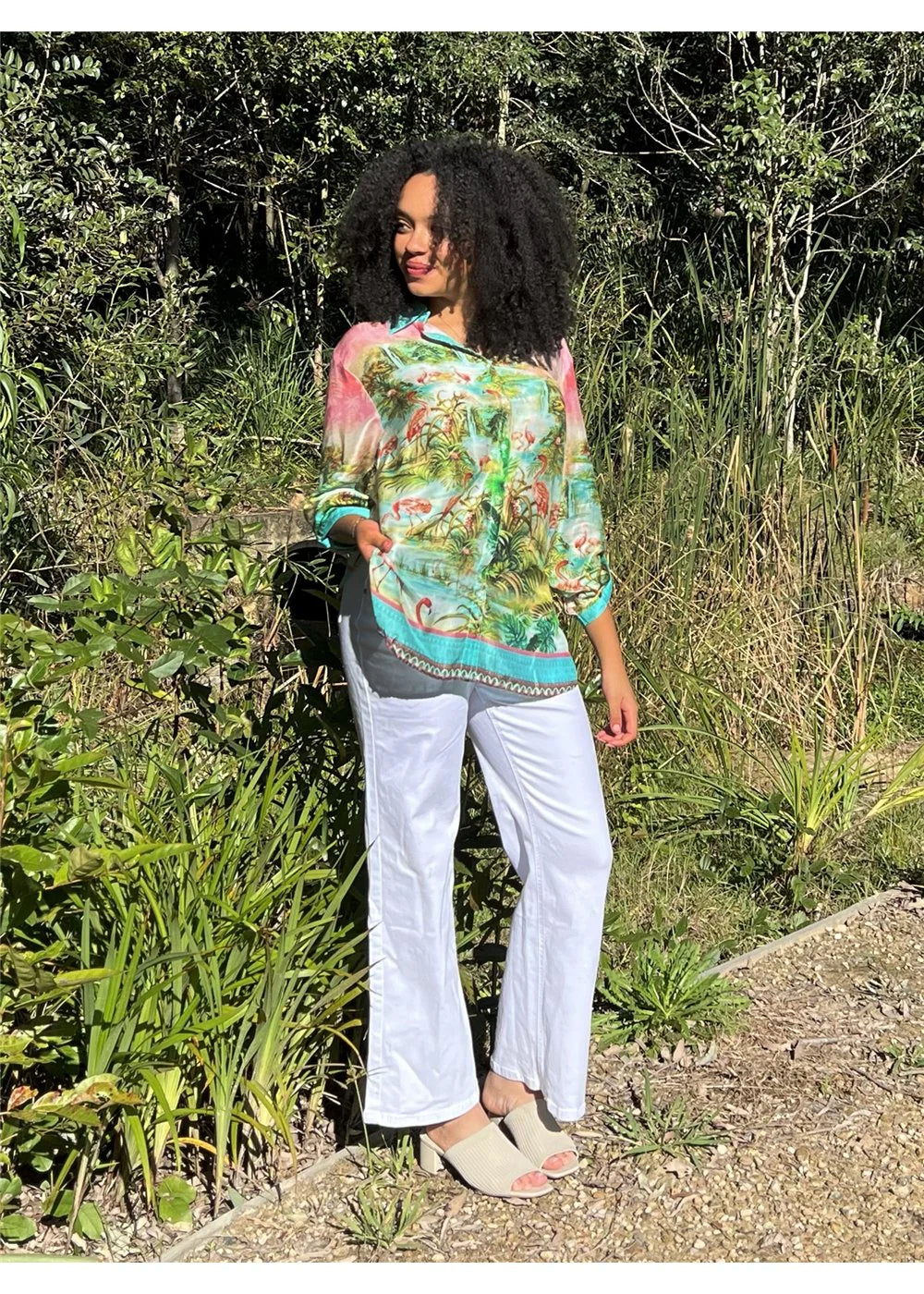 Cienna Flamingo Shirt - Print