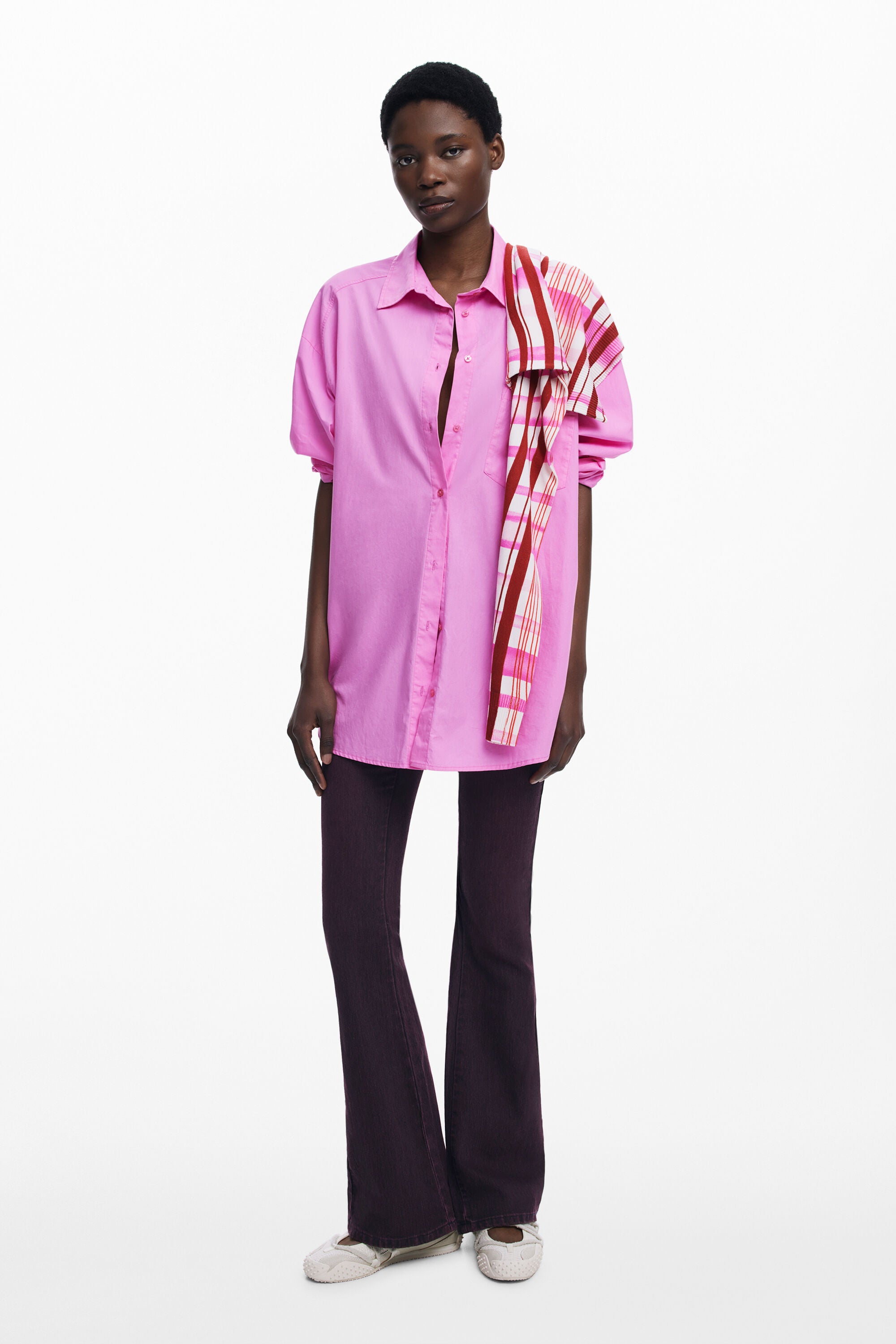 Desigual Arty Print Oversized Shirt - Candy