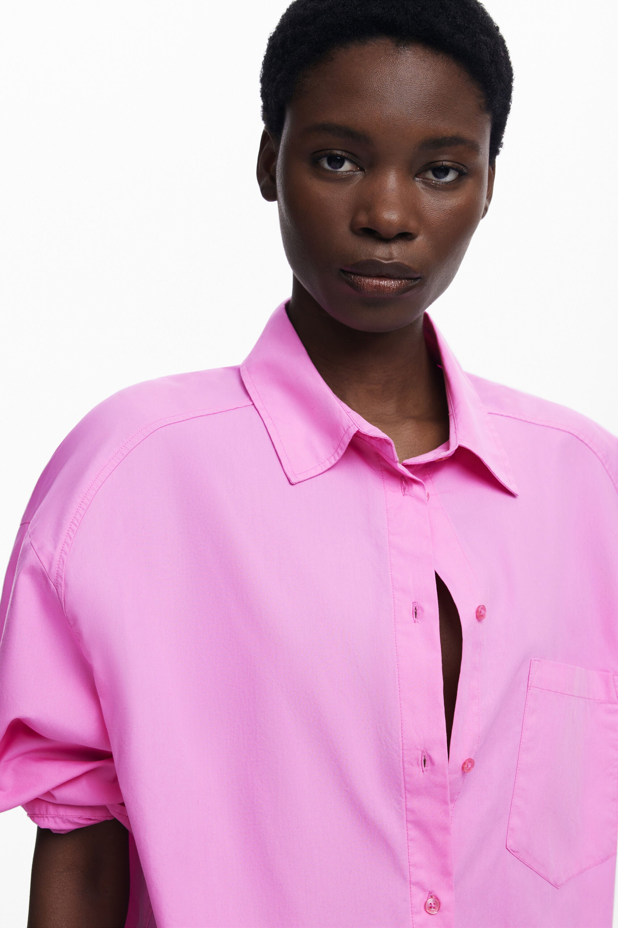 Desigual Arty Print Oversized Shirt - Candy