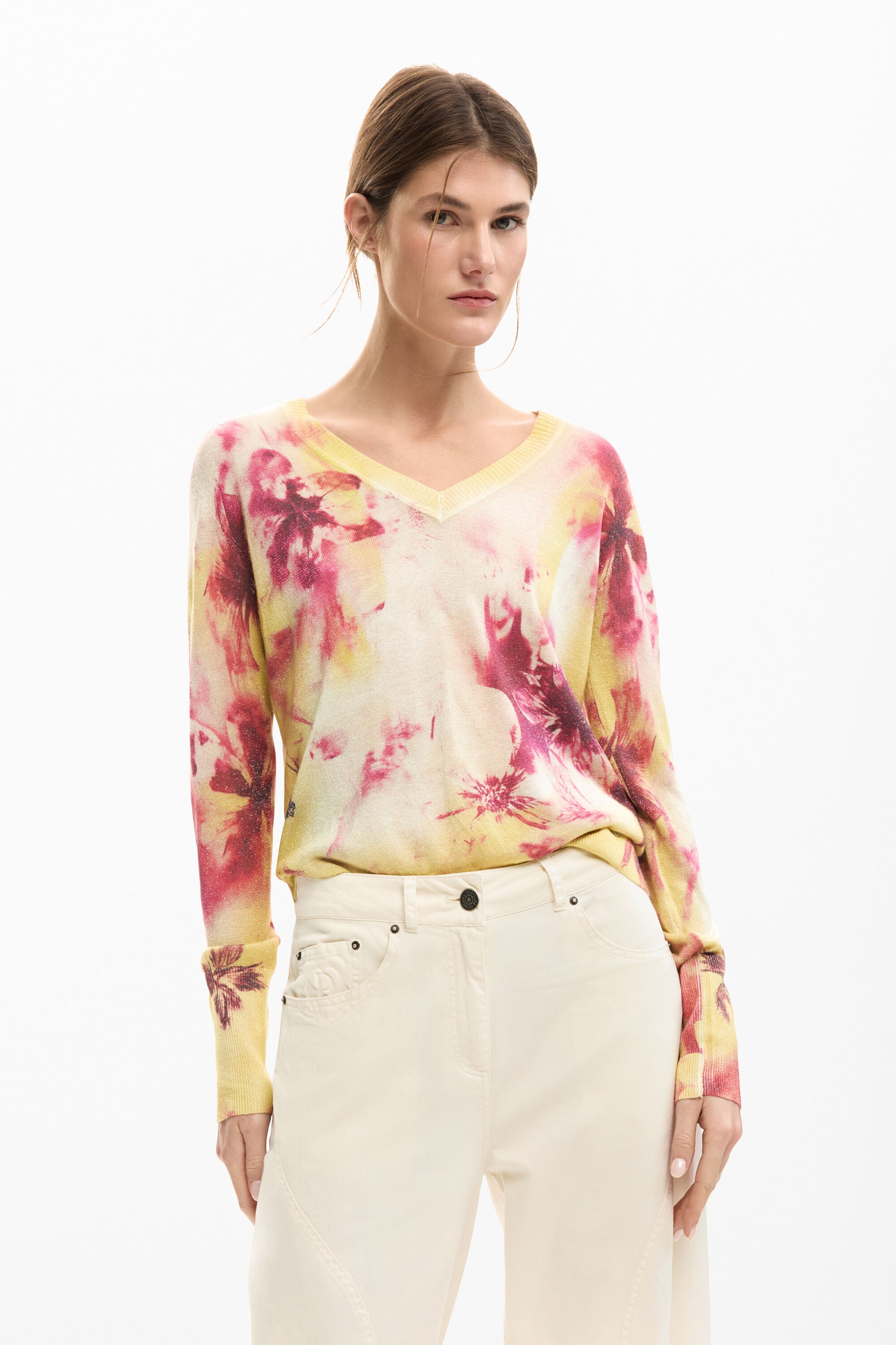 Desigual Troy Barrel Leg Pants - Ecru