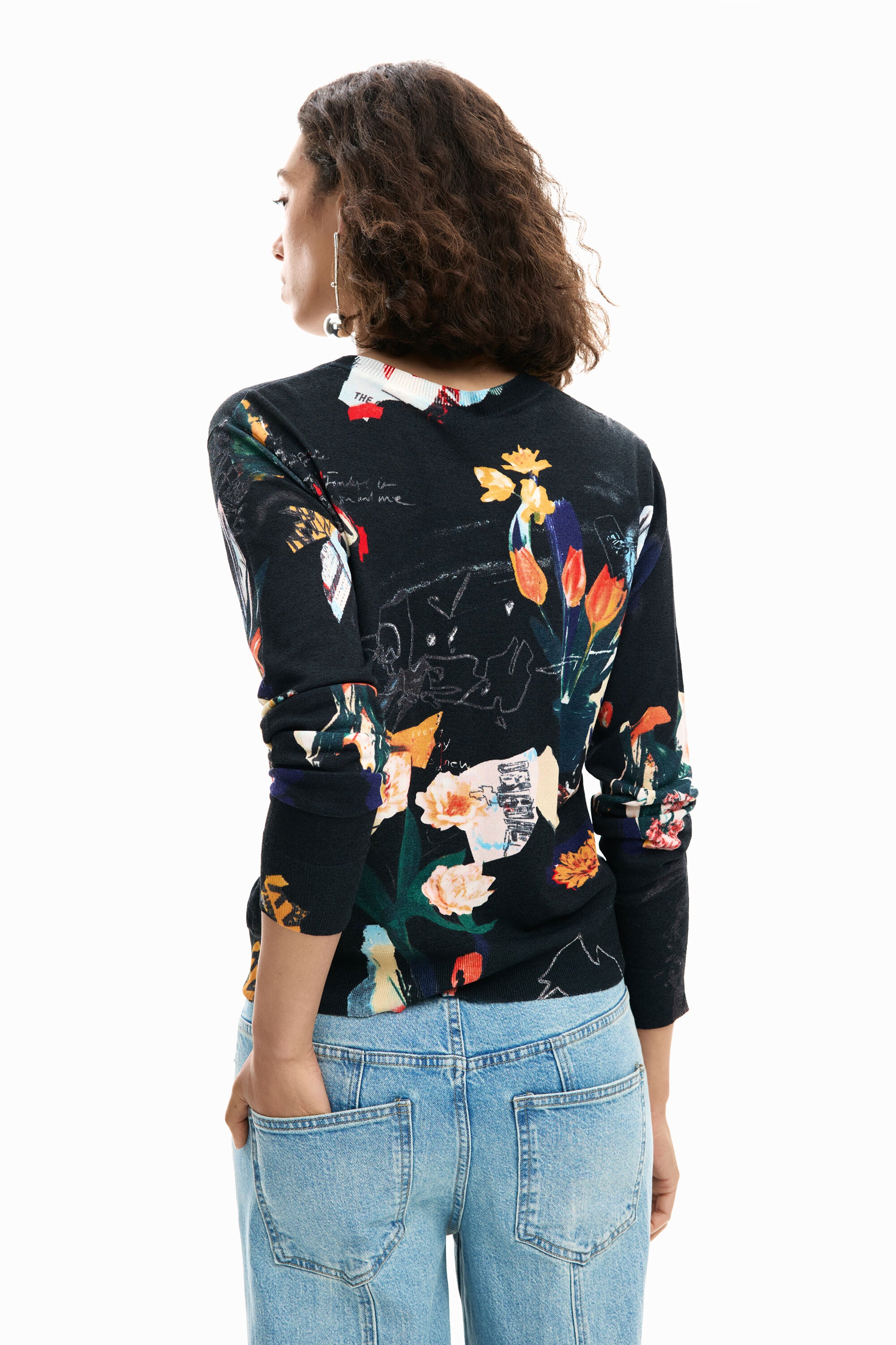 Desigual Collage Print Pullover - Black