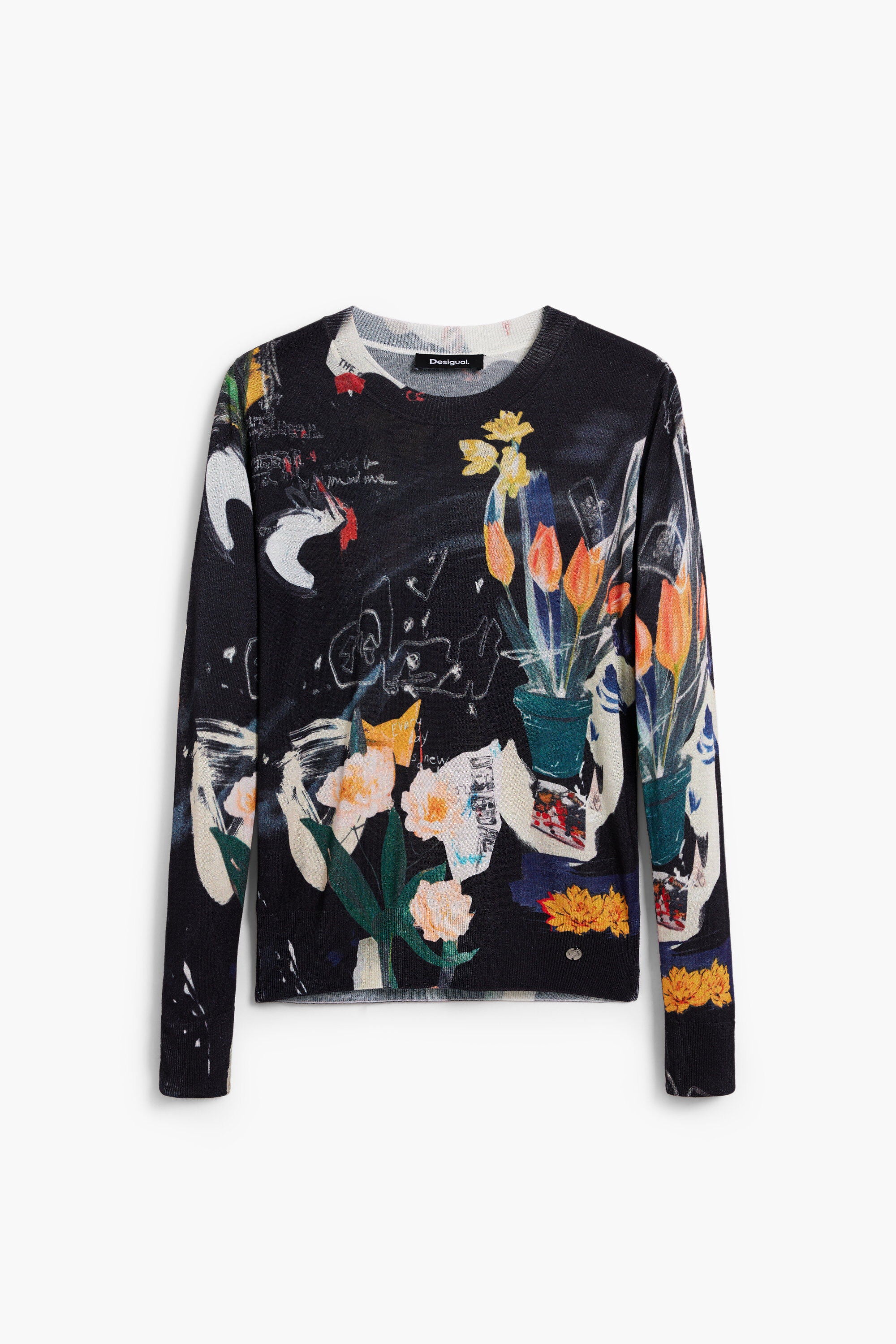 Desigual Collage Print Pullover - Black