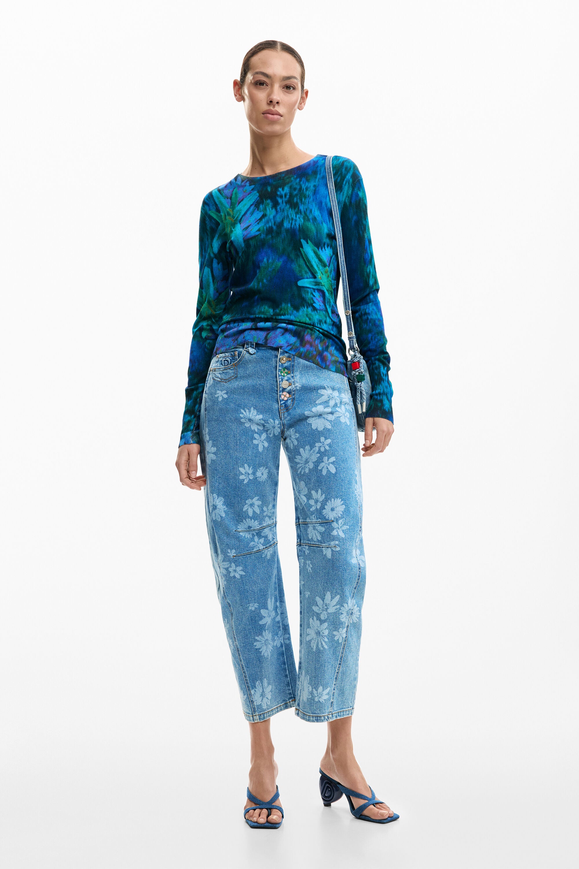 Desigual Fine Gardens Sweater - Blue Multi