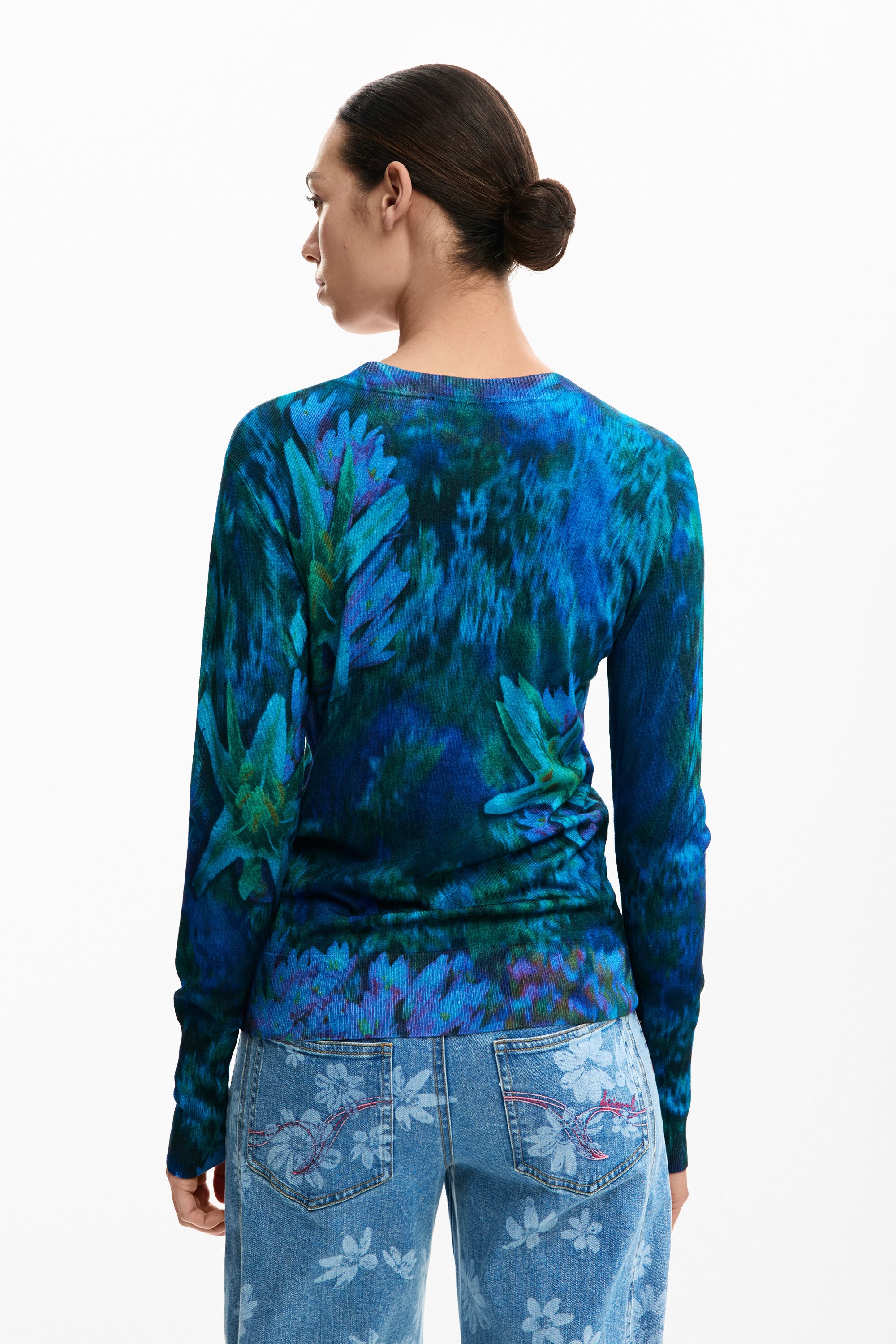 Desigual Fine Gardens Sweater - Blue Multi