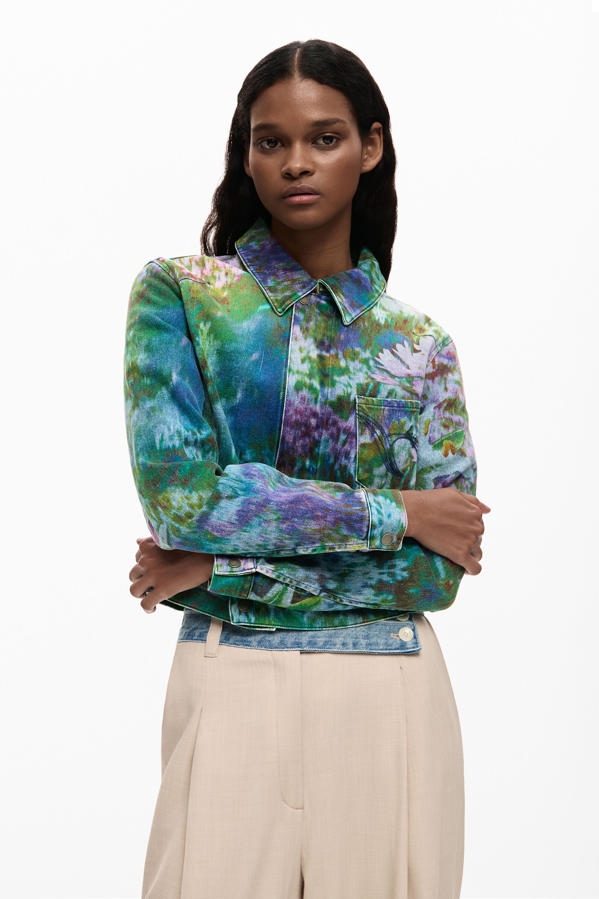 Desigual Wild Garden Denim Jacket - Multicolour