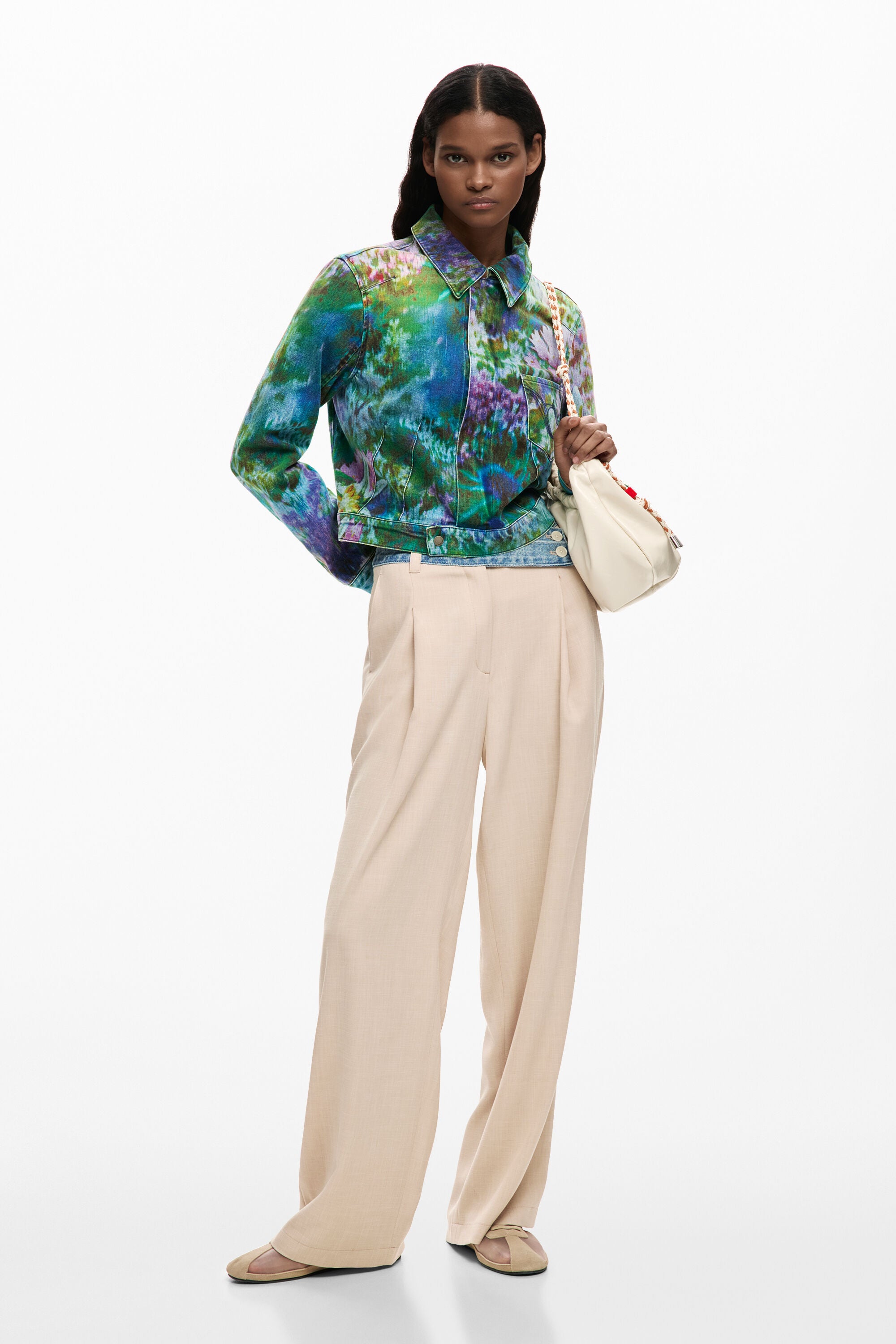 Desigual Wild Garden Denim Jacket - Multicolour