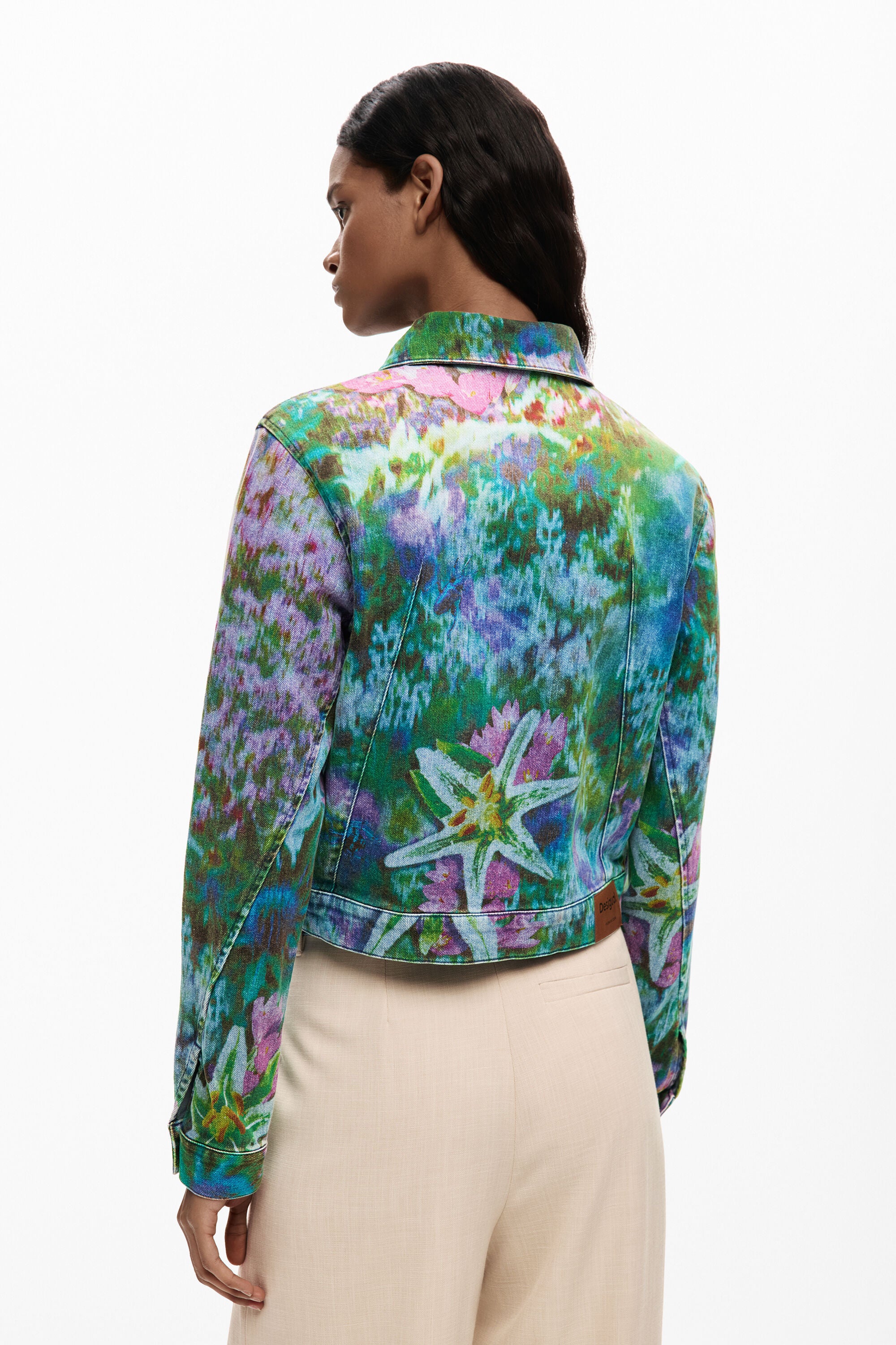 Desigual Wild Garden Denim Jacket - Multicolour
