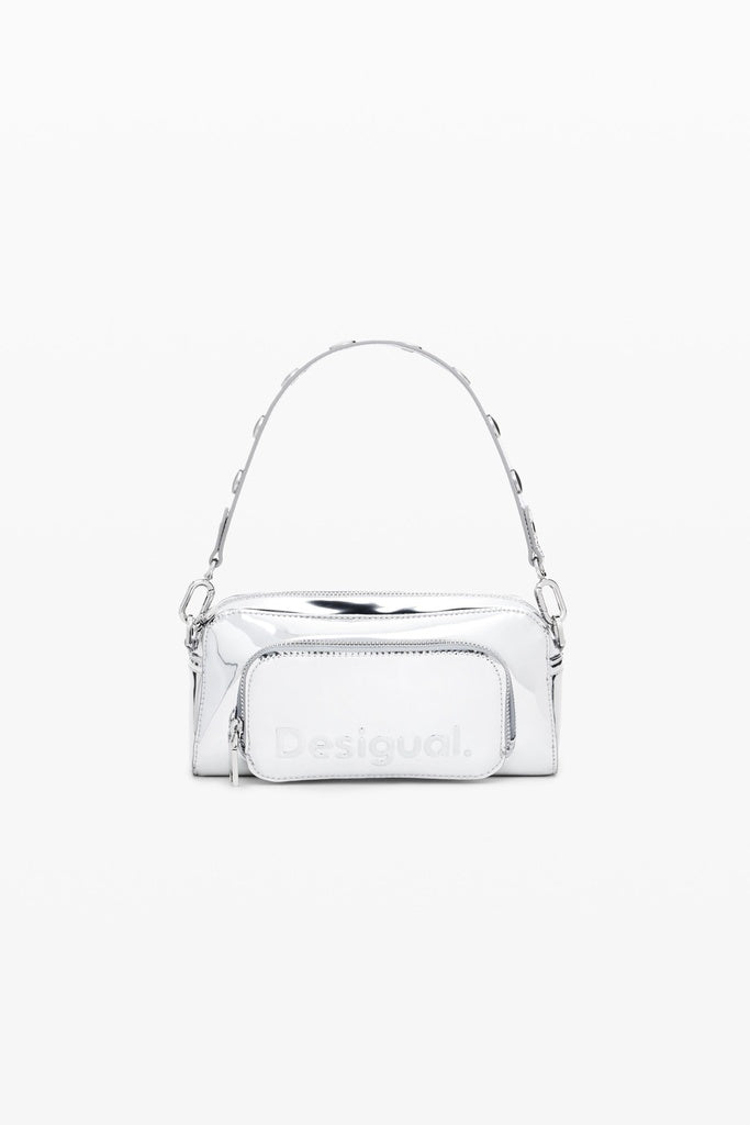 Desigual Logo Crossbody Bag - Silver