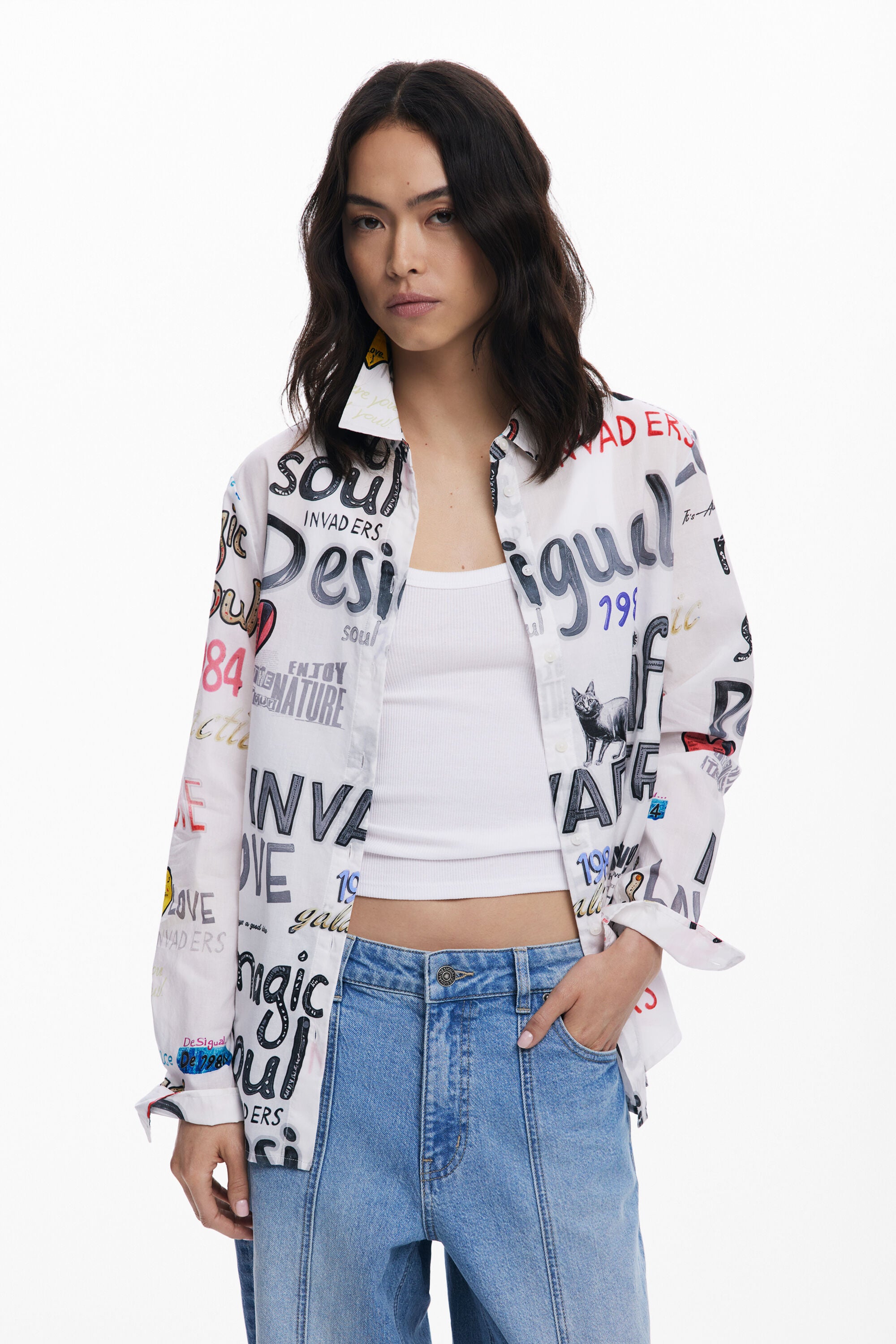 Desigual Soul Long Sleeve Shirt 25WWCW101 - Print