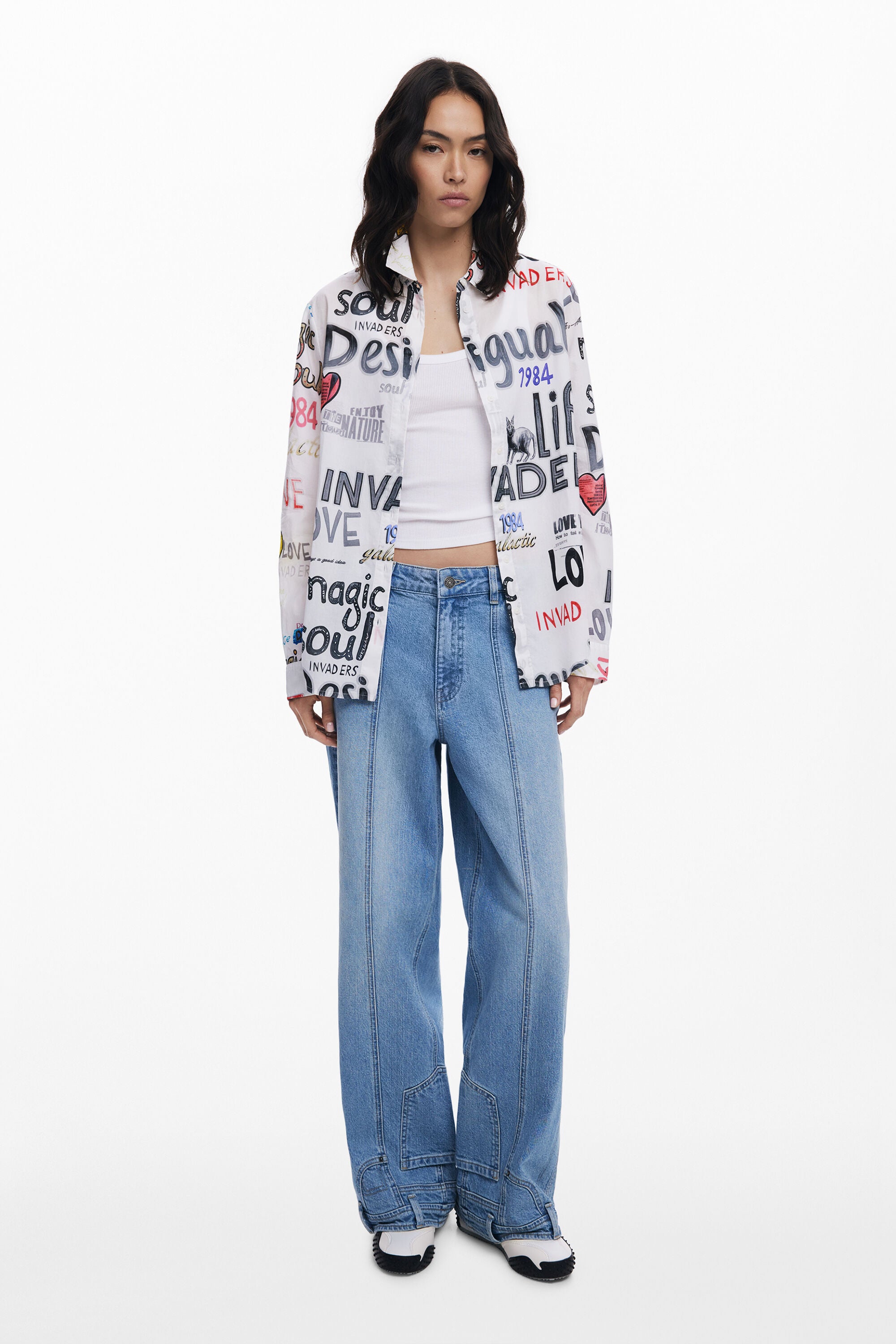 Desigual Soul Long Sleeve Shirt 25WWCW101 - Print