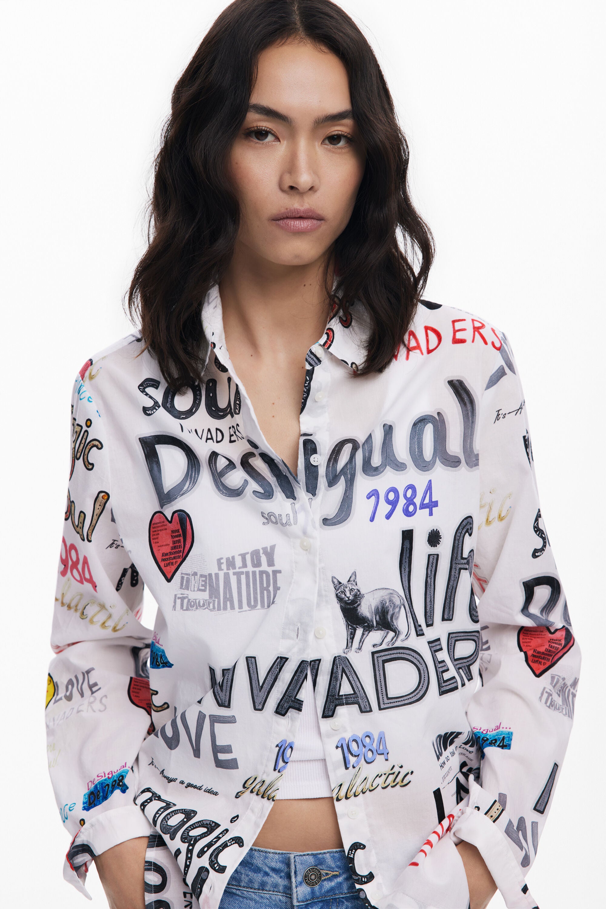 Desigual Soul Long Sleeve Shirt 25WWCW101 - Print