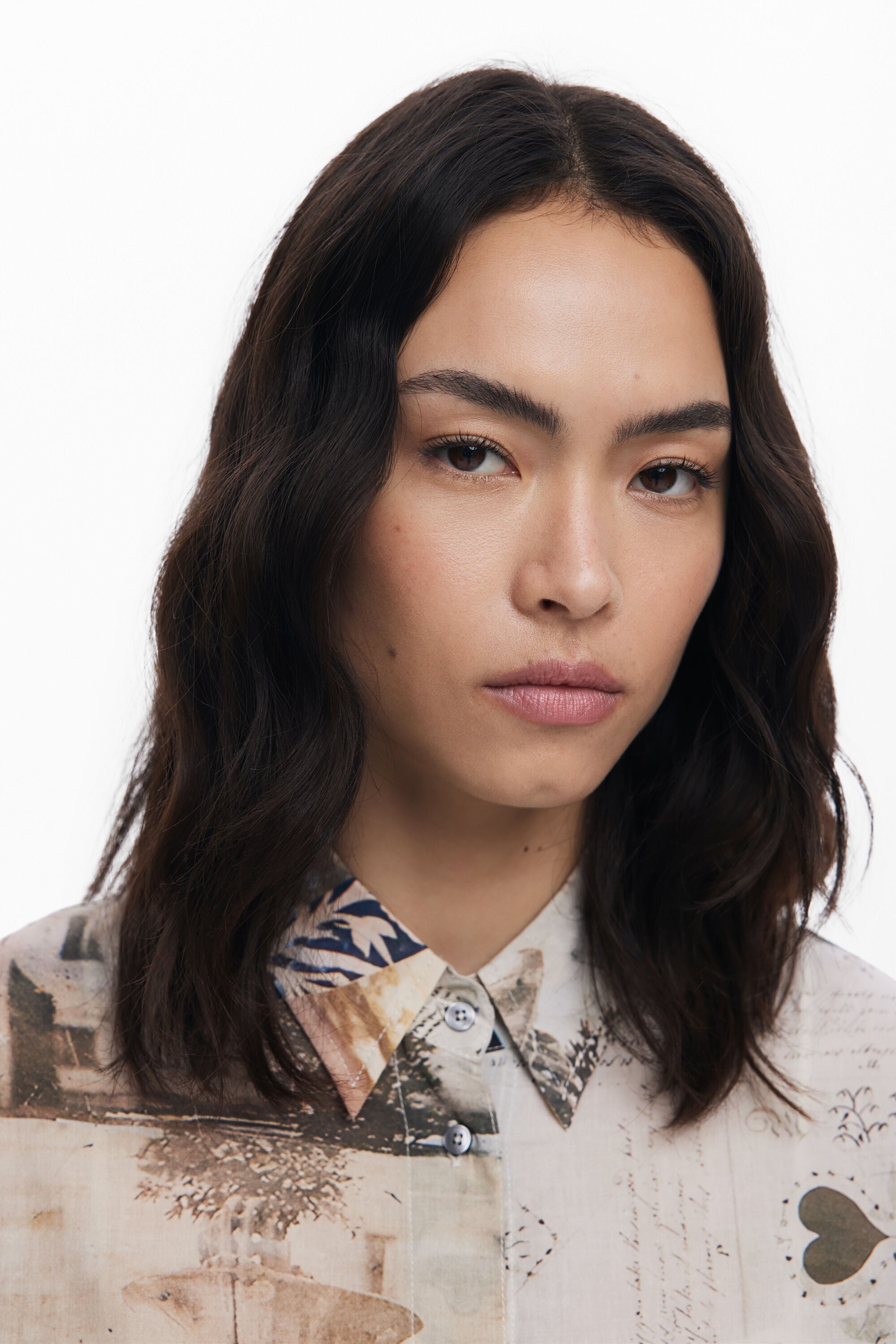 Desigual Vintage Style Shirt 186063 - Photographic Postcards Print