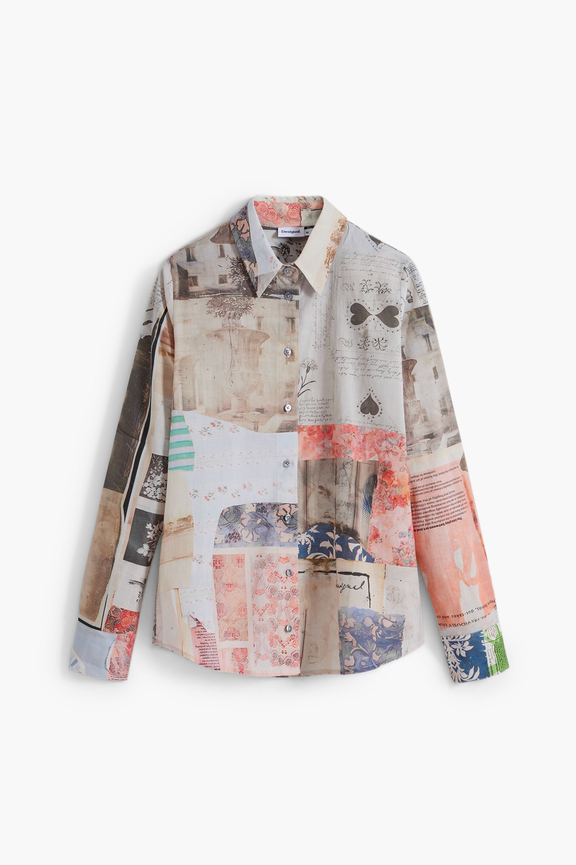 Desigual Vintage Style Shirt 186063 - Photographic Postcards Print