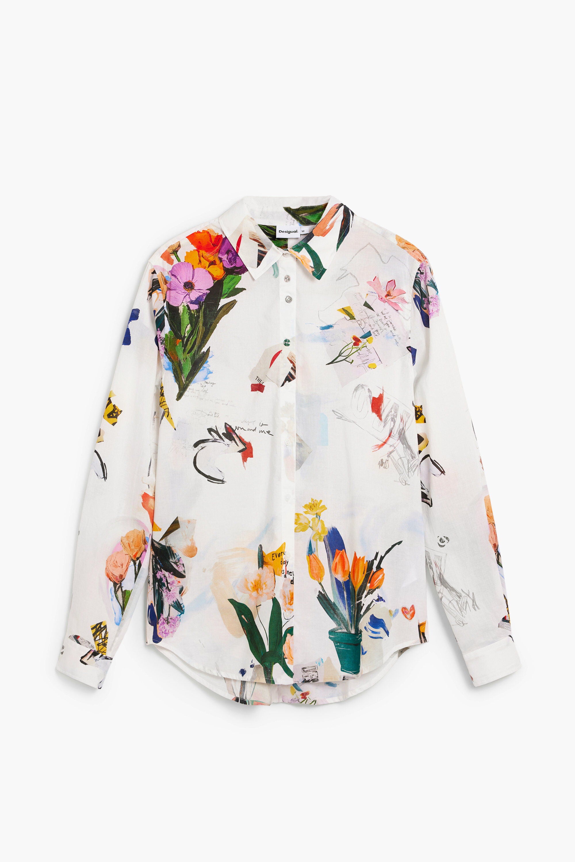 Desigual Collage Flower Shirt - White