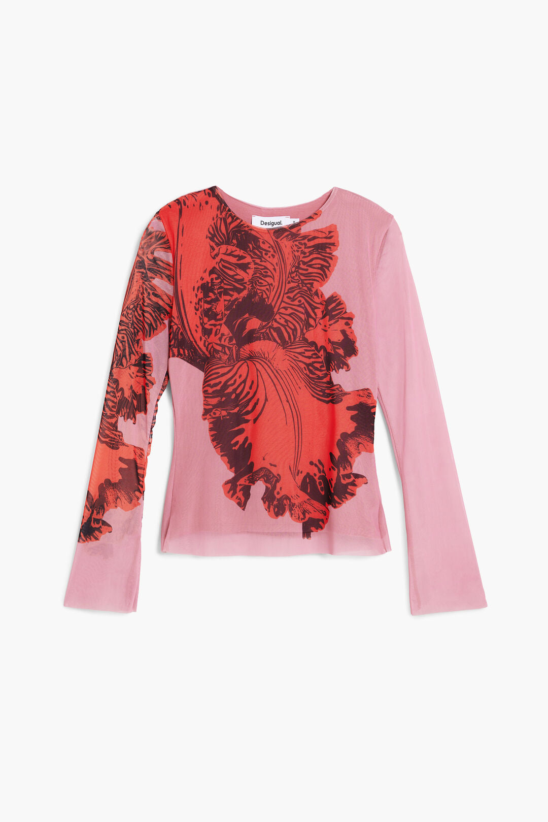 Desigual Mesh Top designed by mr. Monsieur Christian Lacroix - Pink/ Red