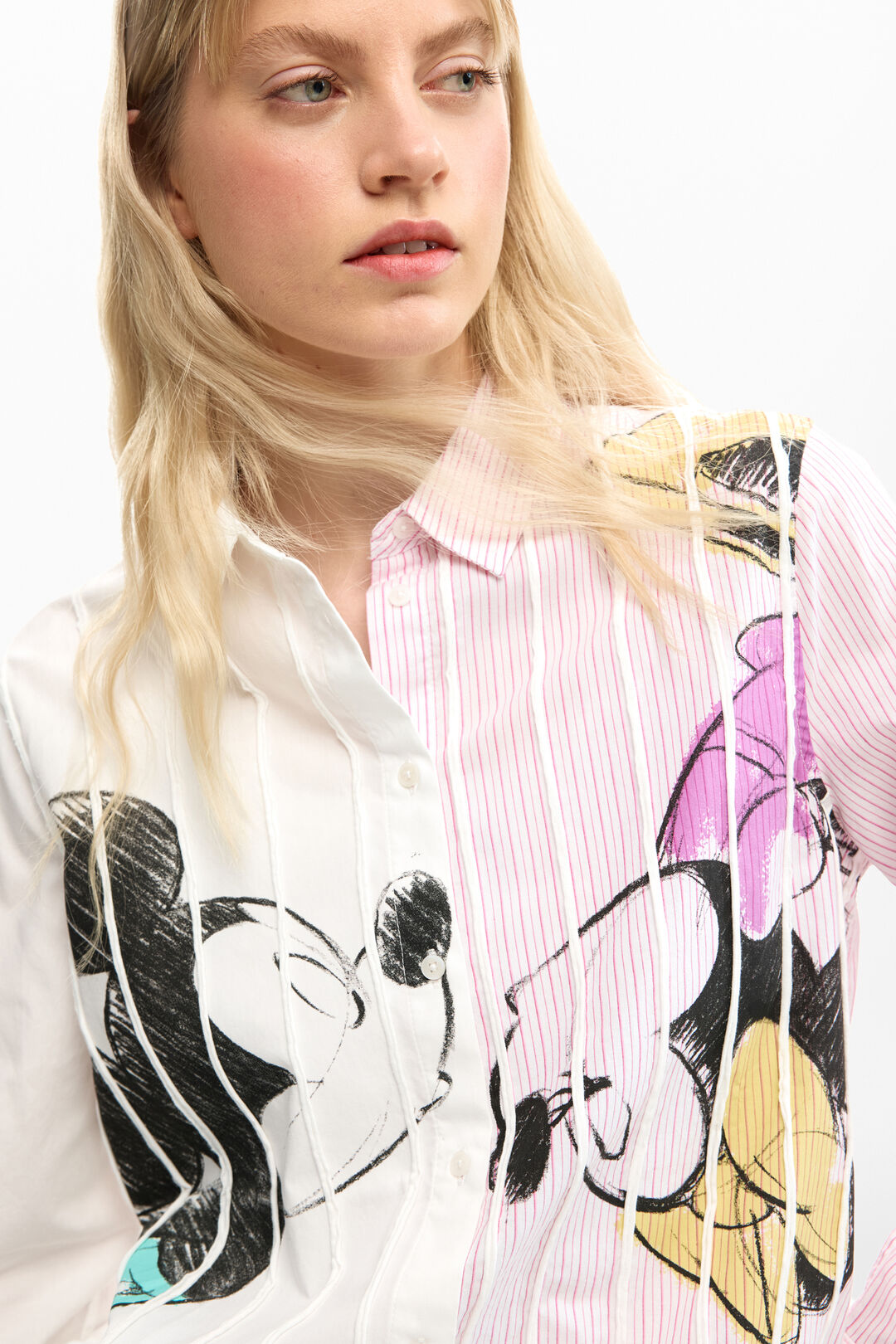 Desigual Mickey & Minnie Mouse Shirt - Off White