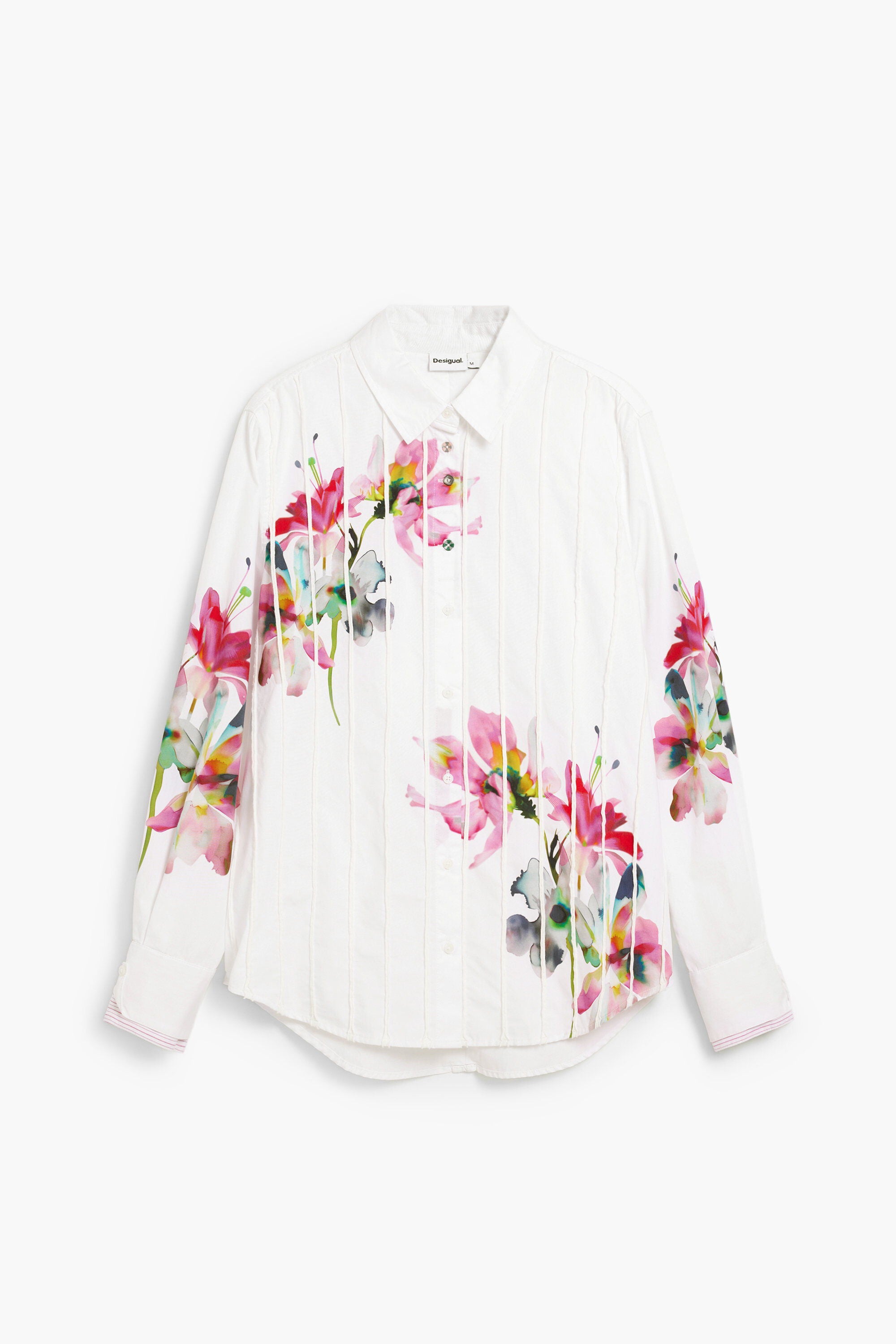 Desigual Long Sleeve Floral Shirt - Off White