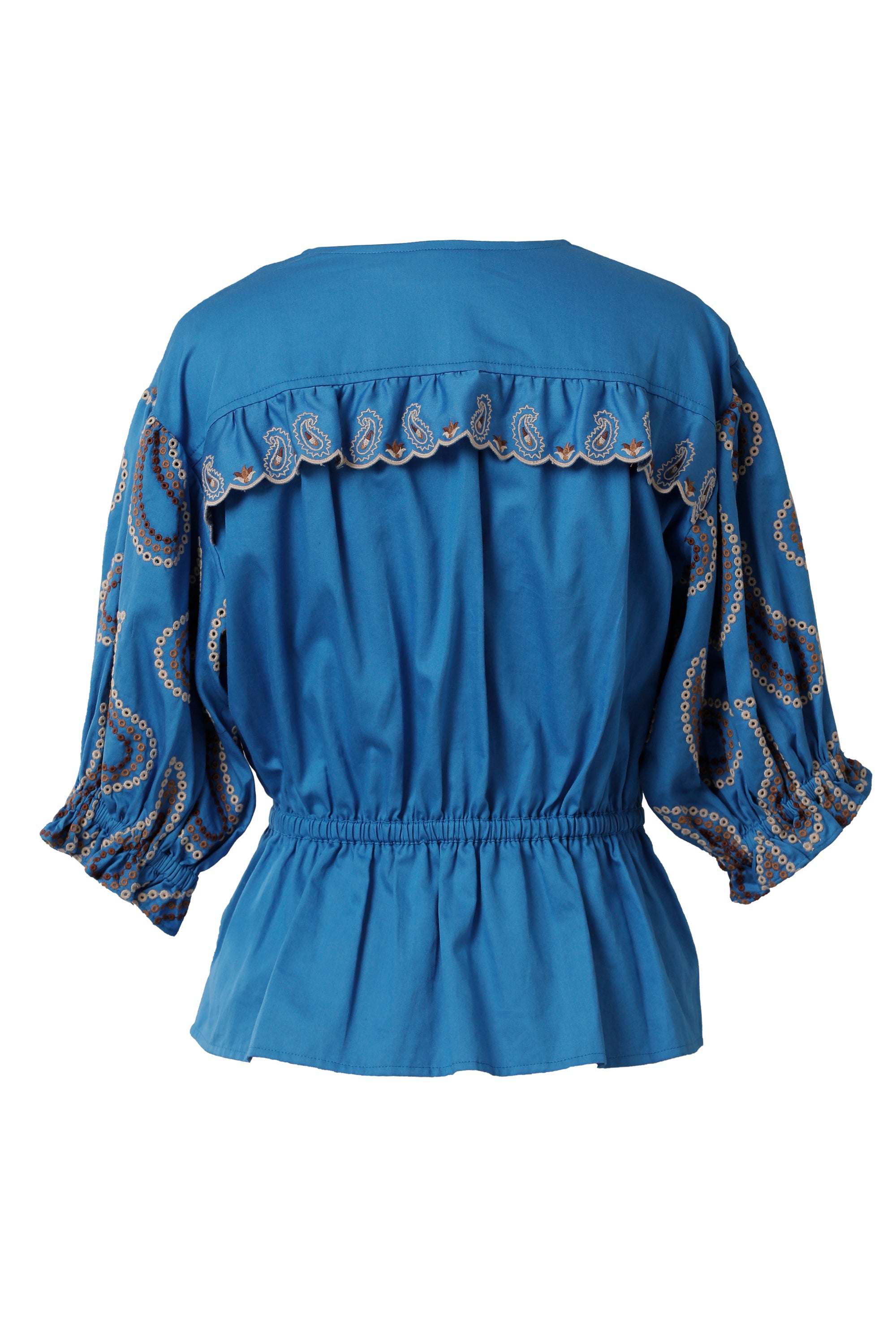 Emily Lovelock Jill Blouse - Directoire Blue