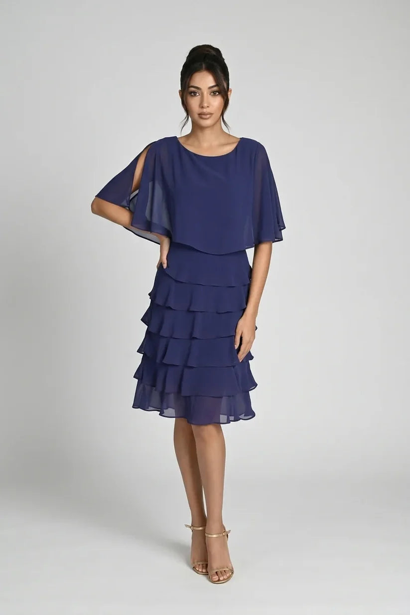 Frank Lyman Layer Dress - Lux Blue