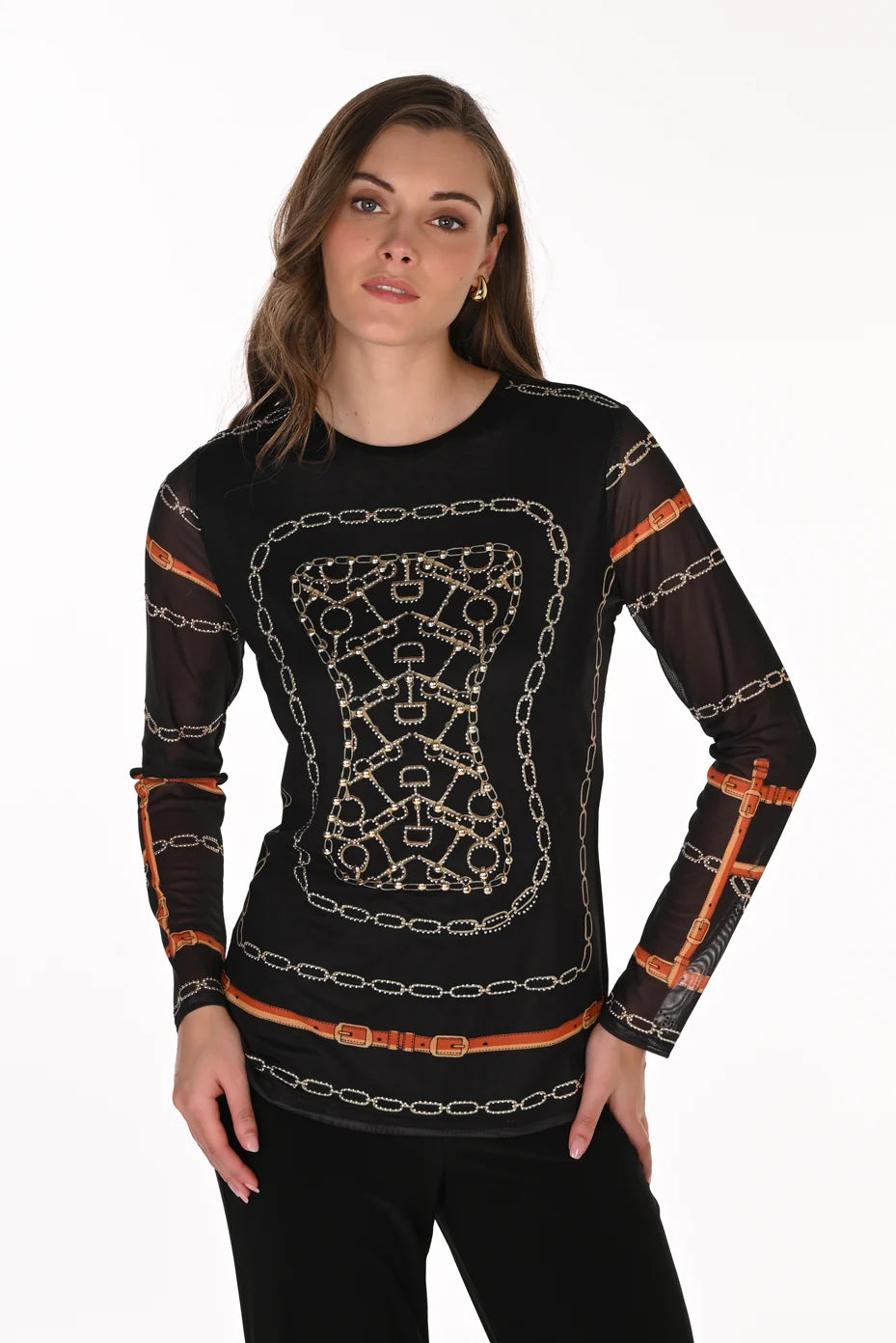 Frank Lyman Top - Black/ Gold