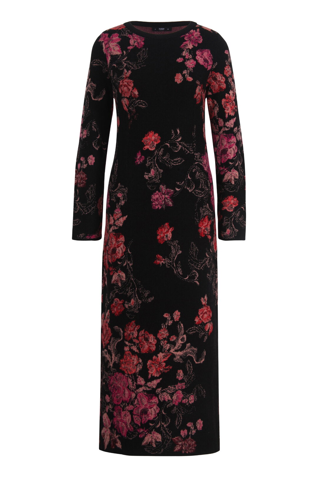 Ivko Jacquard Dress - Chocolate/ Black