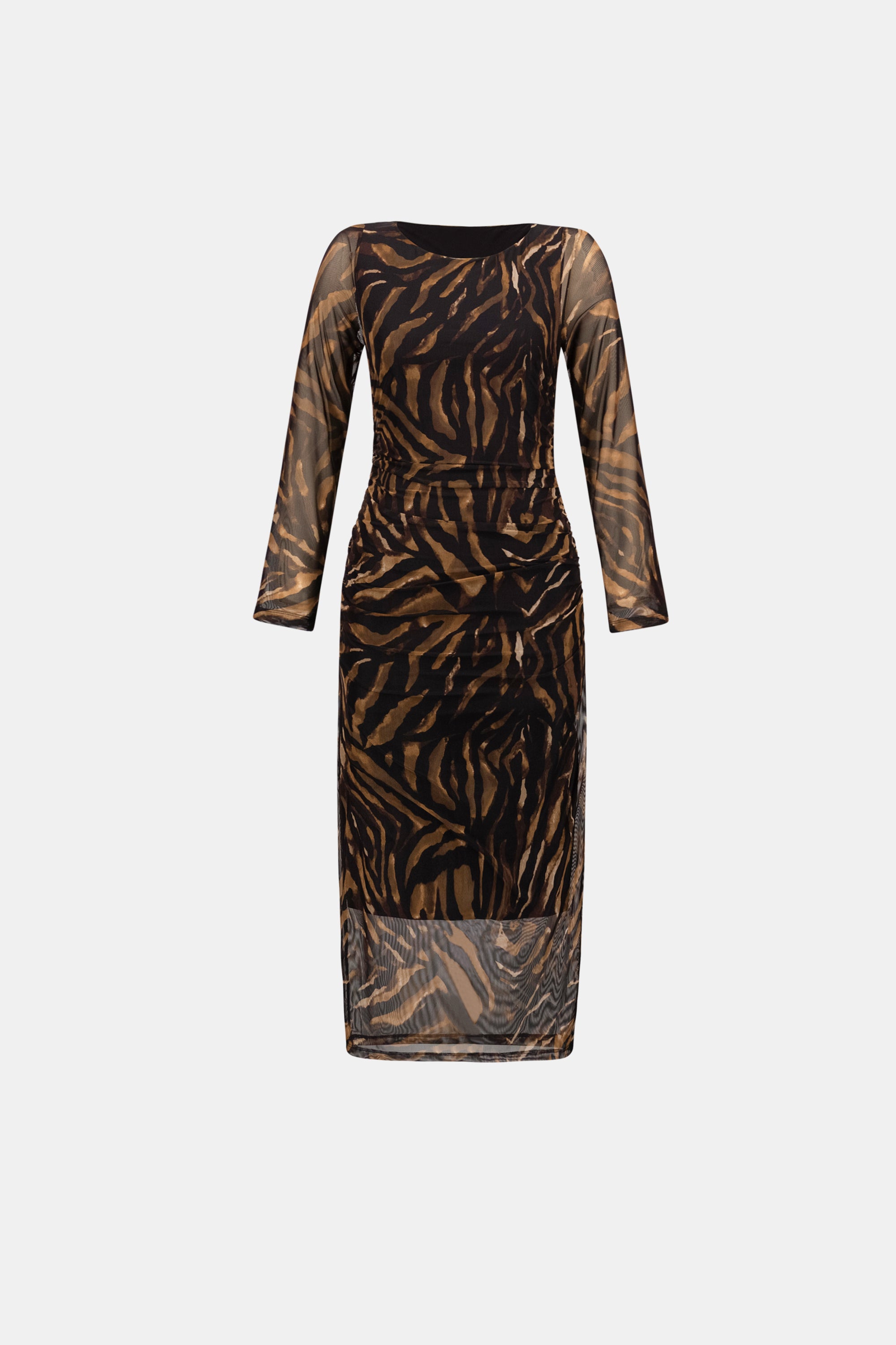 Joseph Ribkoff Animal Print Sheath Dress 264211 - Black/ Brown
