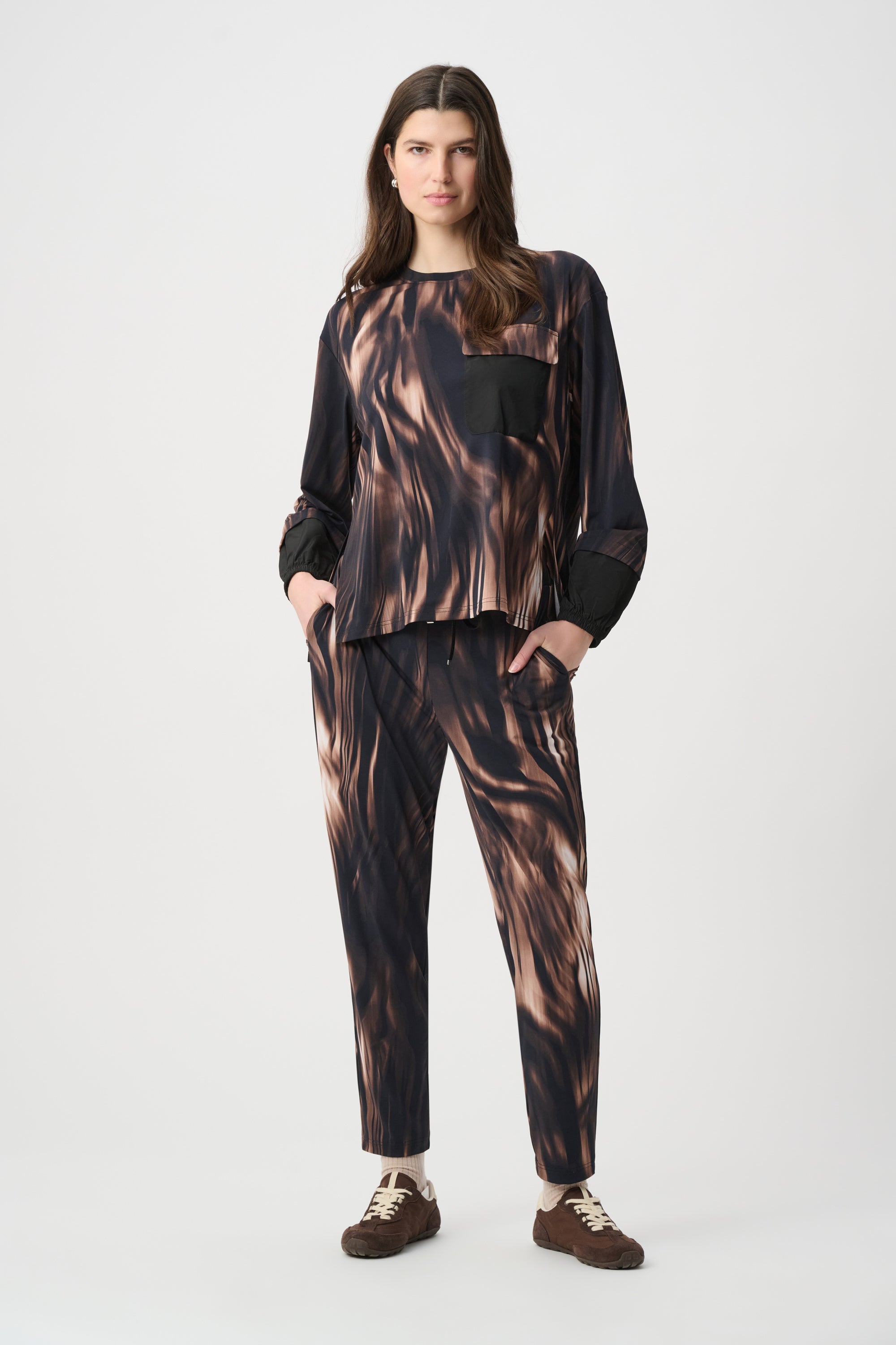 Joseph Ribkoff Sport Animal Print Top 264608 - Black/ Multi