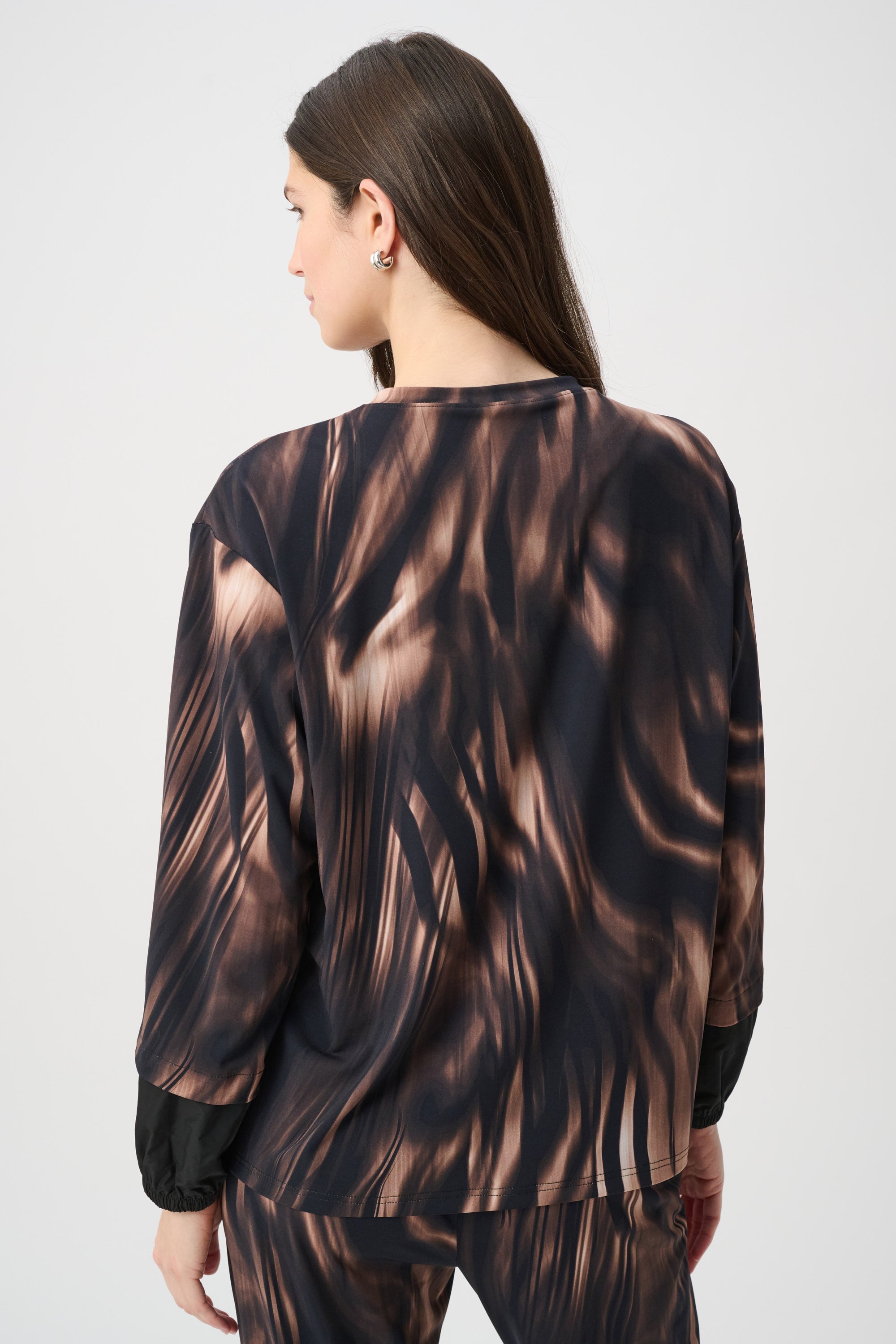 Joseph Ribkoff Sport Animal Print Top 264608 - Black/ Multi