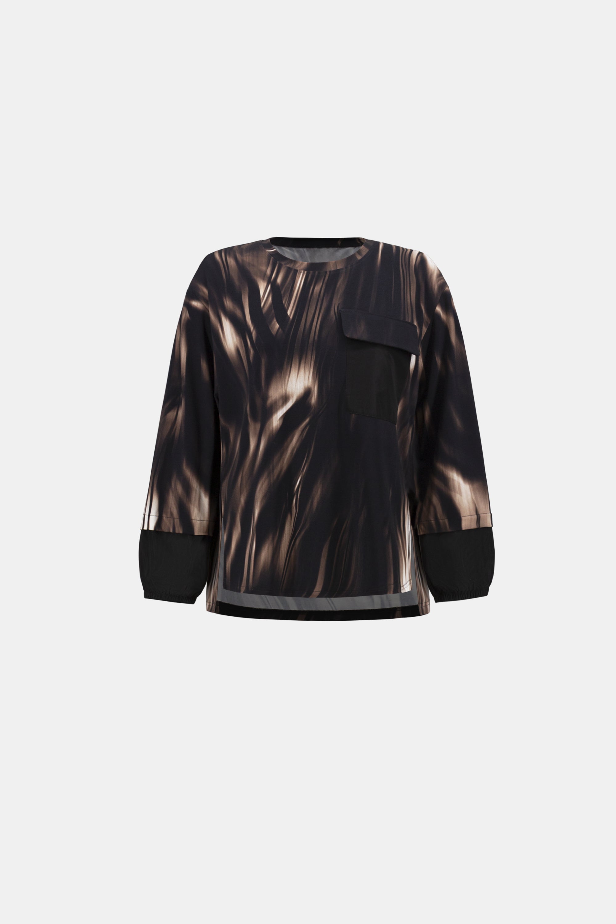 Joseph Ribkoff Sport Animal Print Top 264608 - Black/ Multi