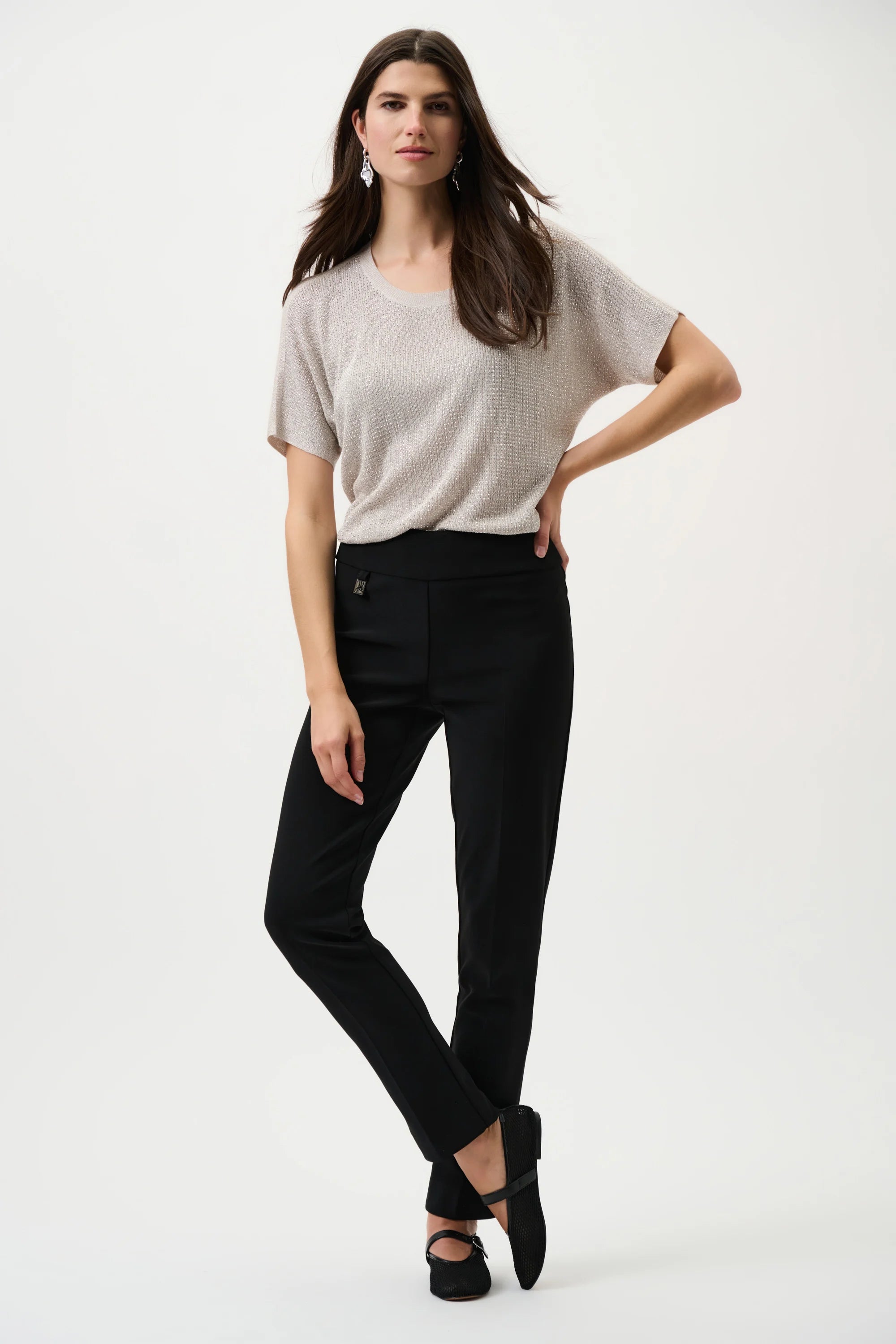 Joseph Ribkoff Essential Classic Tailored Slim Pant Black - 144092