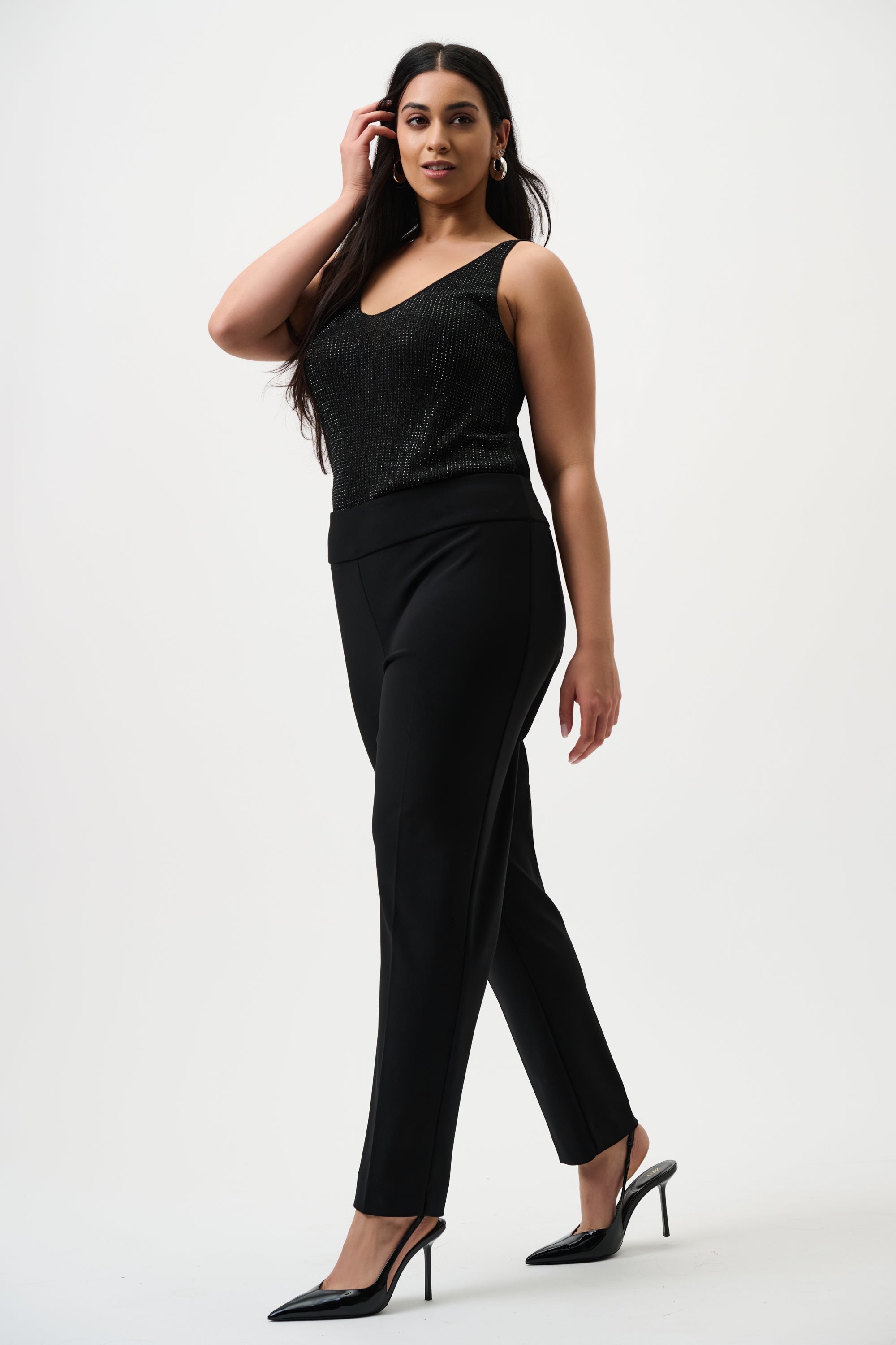 Joseph Ribkoff Essential Classic Tailored Slim Pant Black - 144092