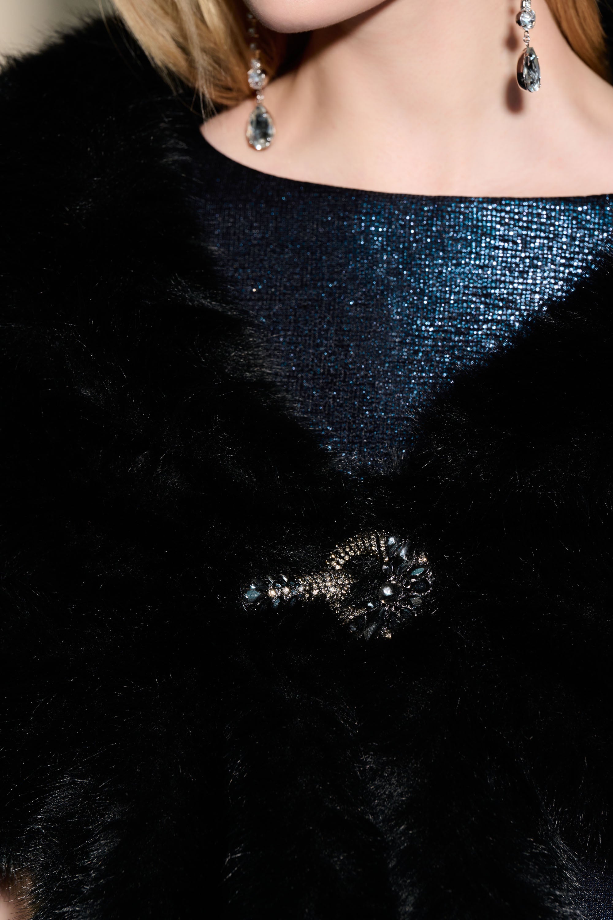 Joseph Ribkoff Signature Faux Fur Cape 233796 - 2 Colours