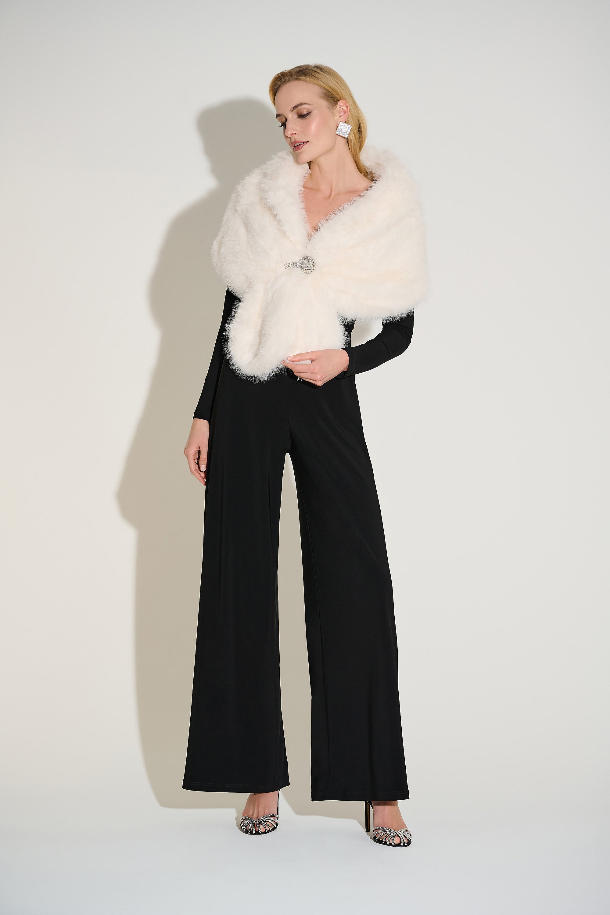 Joseph Ribkoff Signature Faux Fur Cape 233796 - 2 Colours
