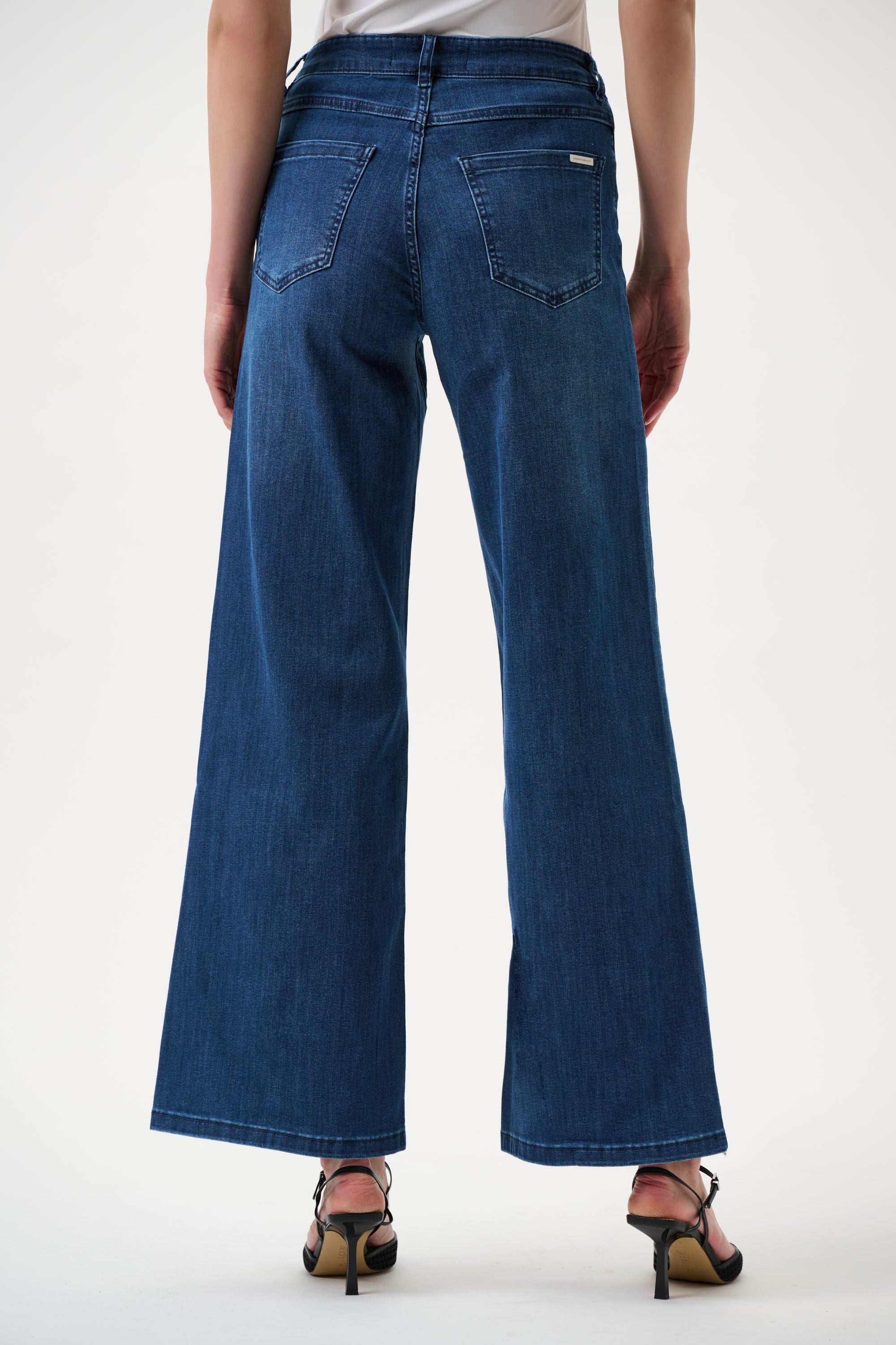 Joseph Ribkoff Goldie Classic Wide Leg Stretch Jeans 251969 - Denim Medium Blue