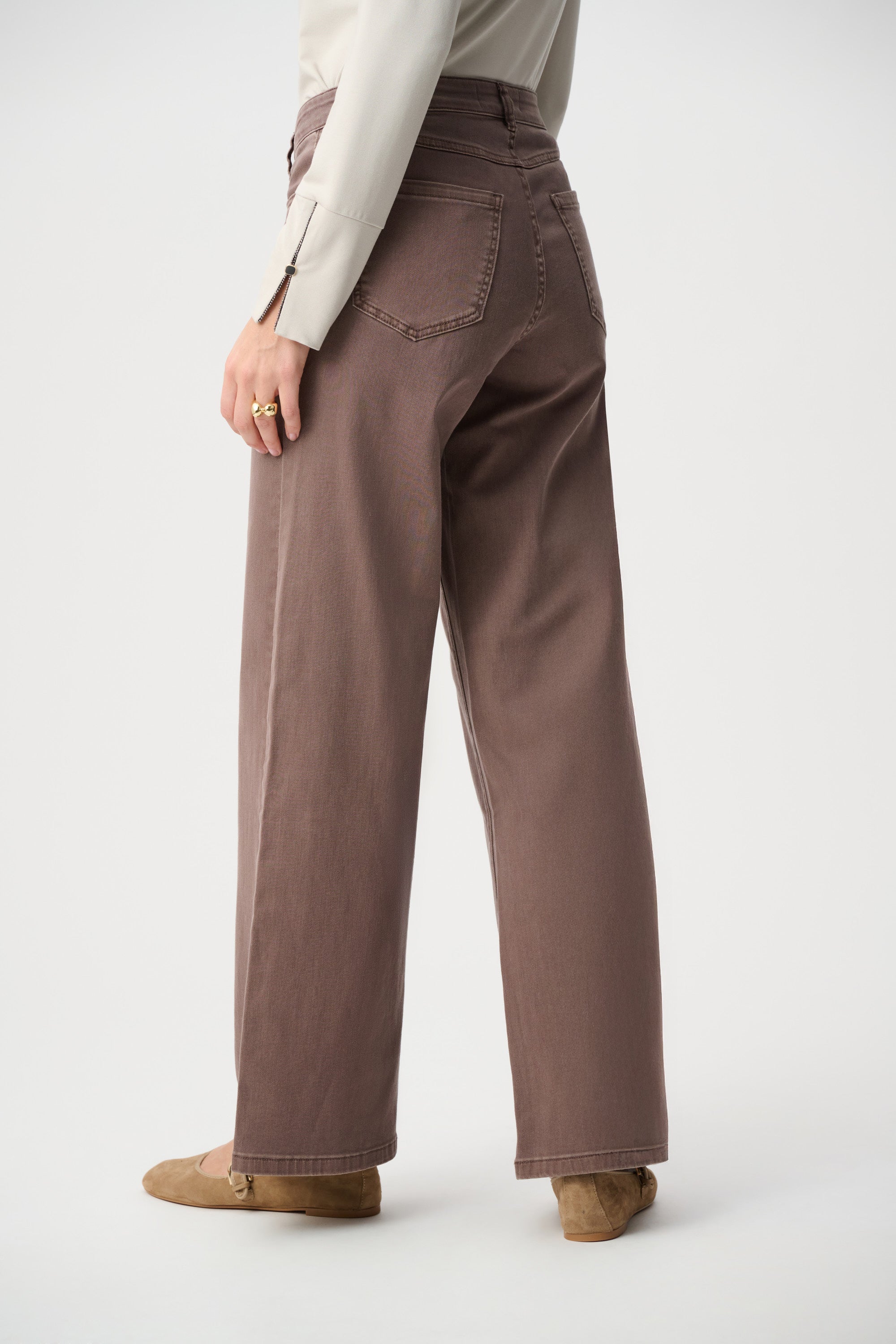 Joseph Ribkoff Goldie Classic Wide Leg Stretch Jeans 251968 - Mink
