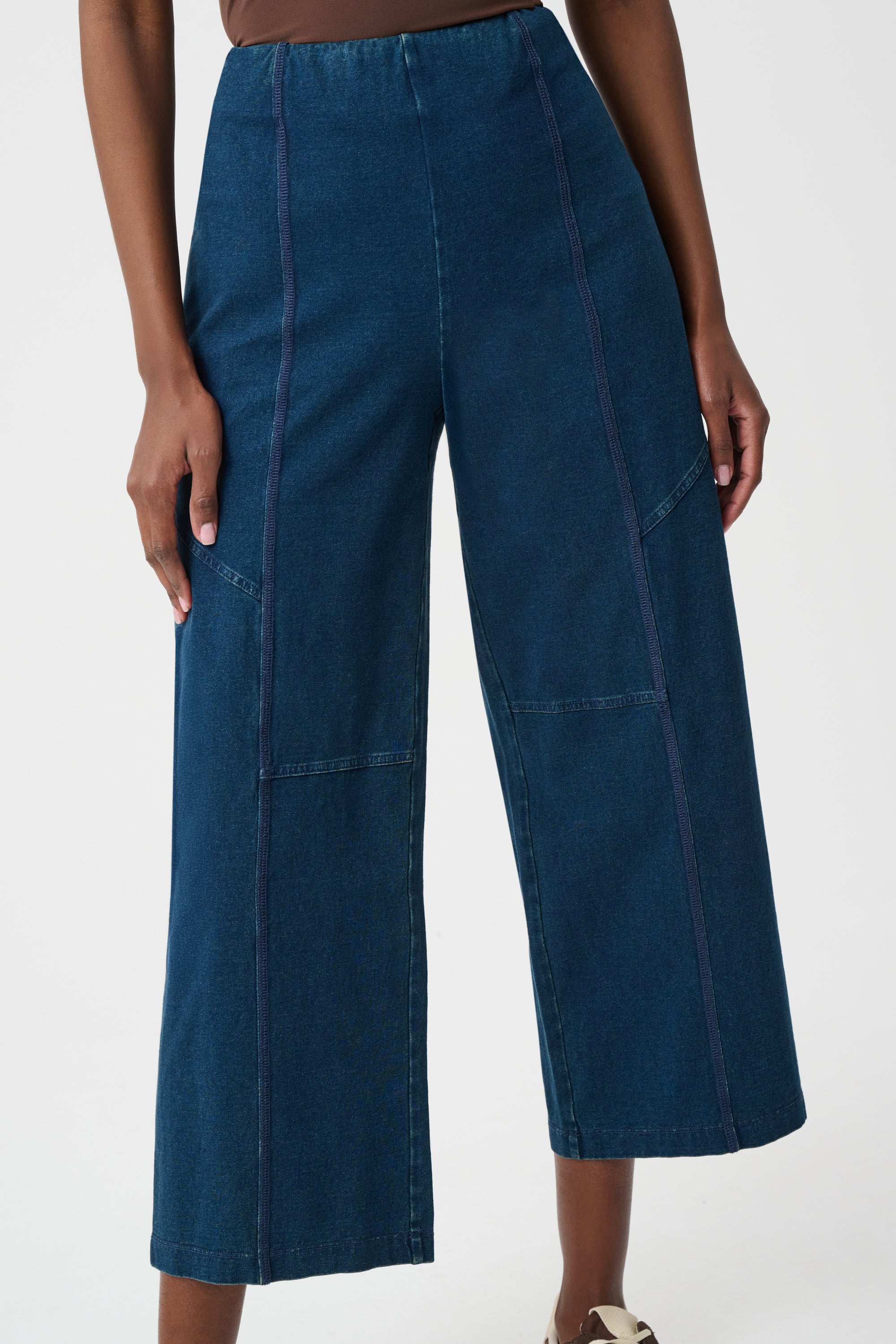 Joseph Ribkoff Culotte Pull-On Pants 263642 - Dark Denim Blue