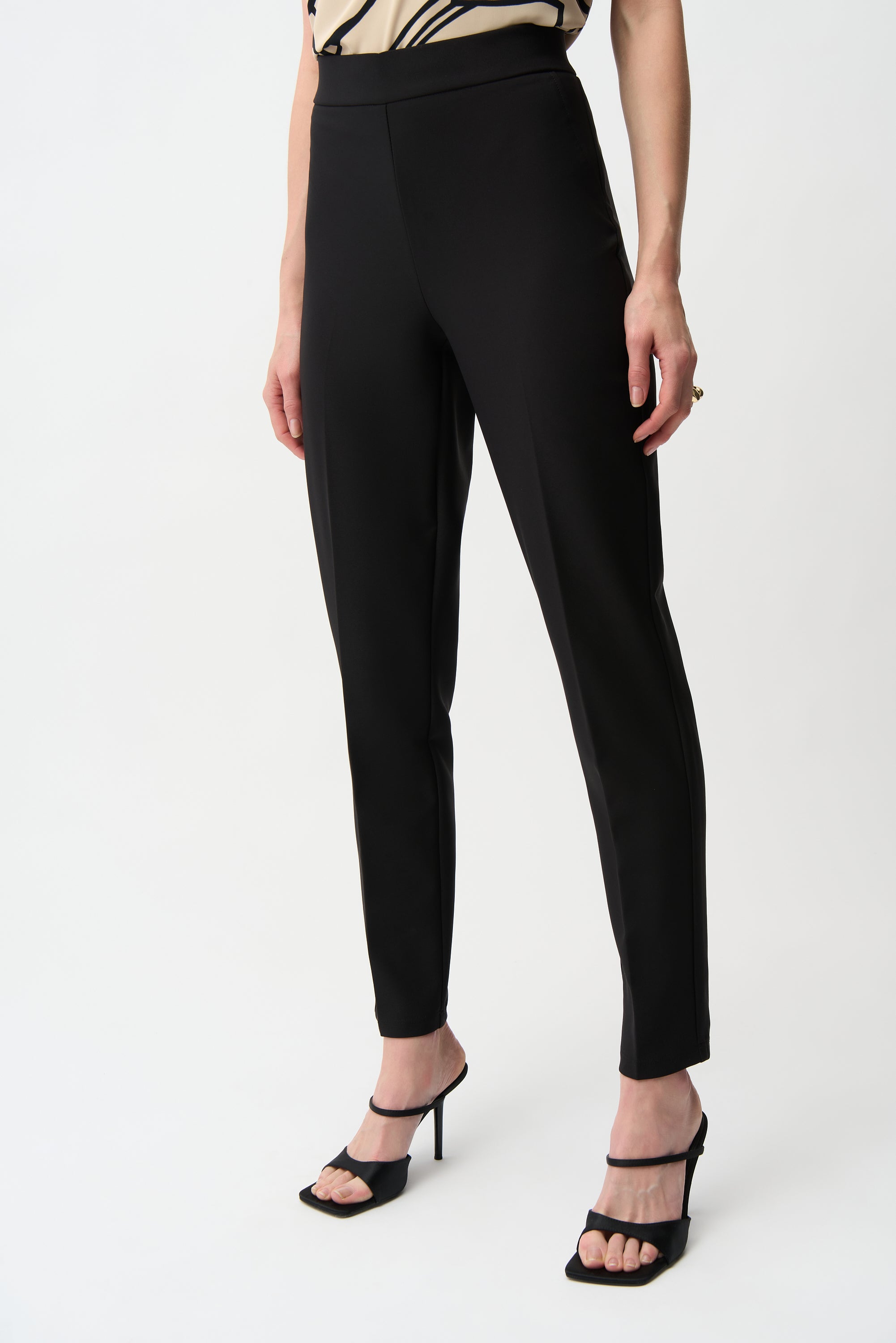 Joseph Ribkoff Lux Twill Pull-On Slim Fit pants 261079 - Black