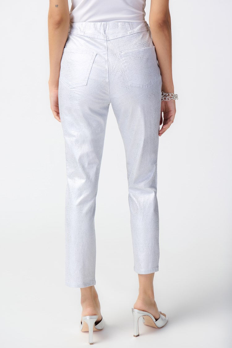 Joseph Ribkoff Metallic Animal Print Pull-On Jeans - 241932