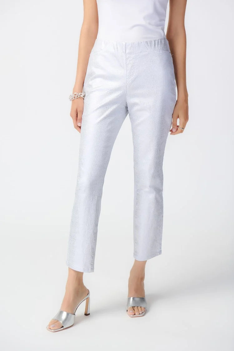 Joseph Ribkoff Metallic Animal Print Pull-On Jeans - 241932
