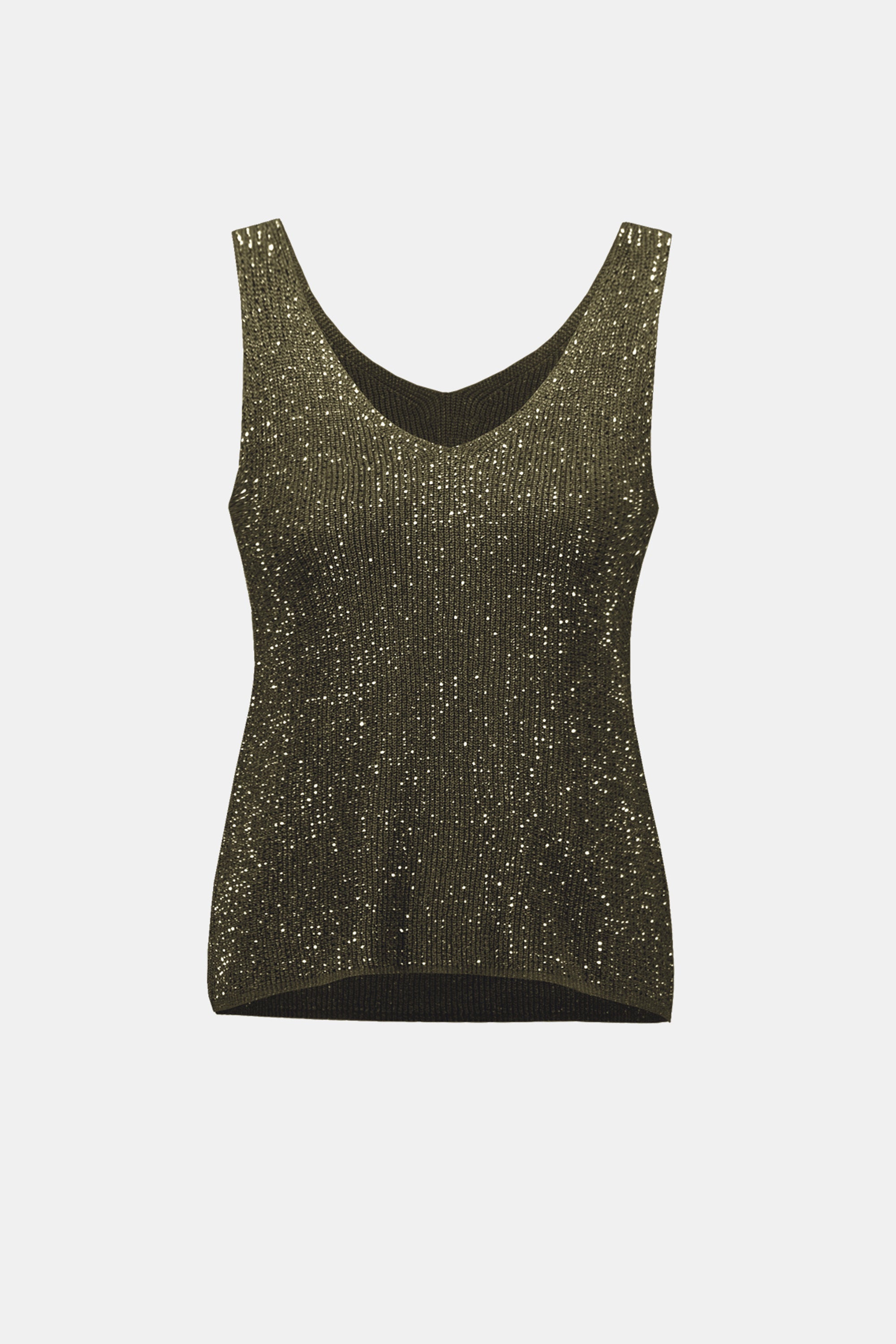 Joseph Ribkoff Metallic Knitted Camisole With Rhinestones 252915 - 2 Colours