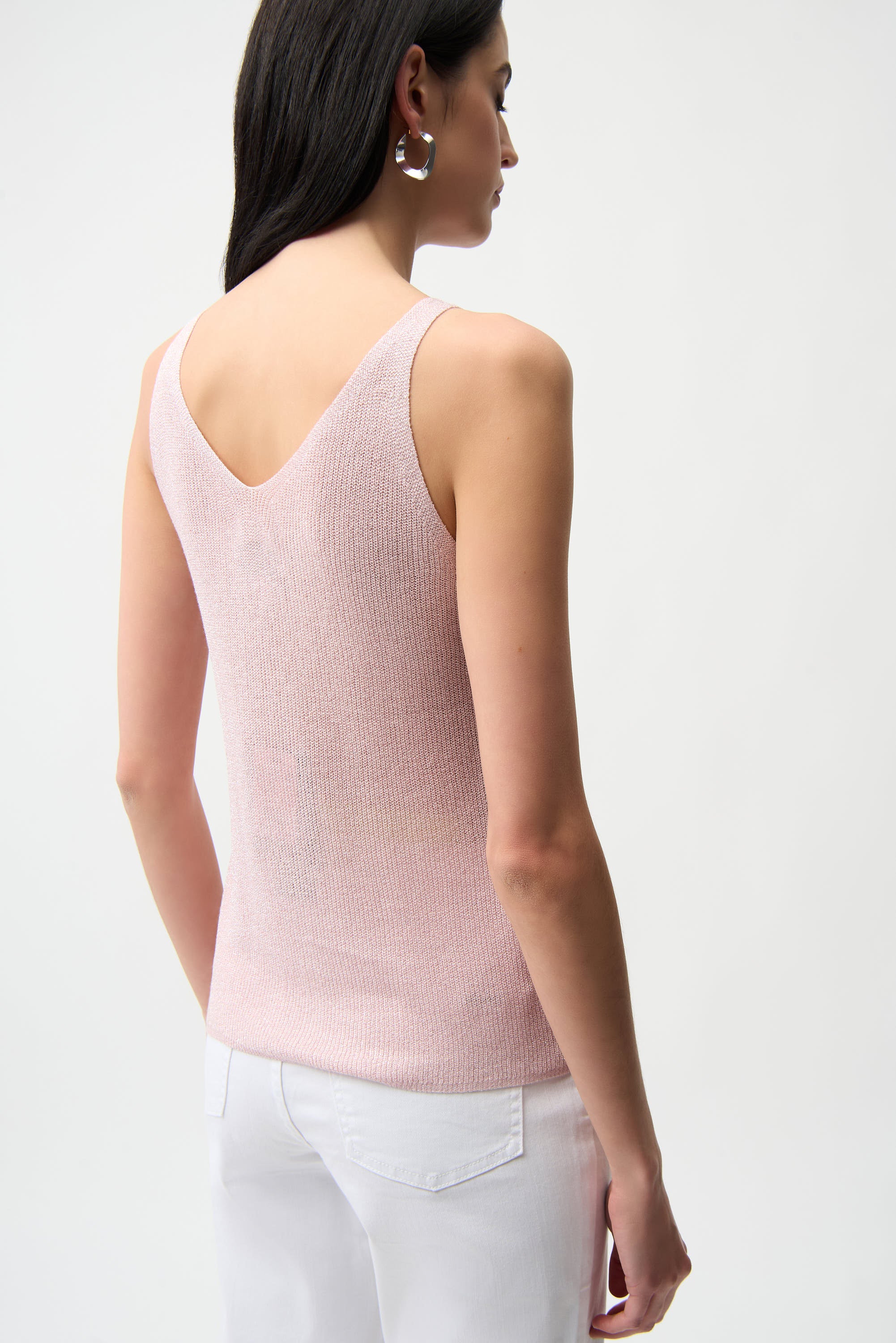 Joseph Ribkoff Metallic Knitted Camisole With Rhinestones 252915 - 2 Colours