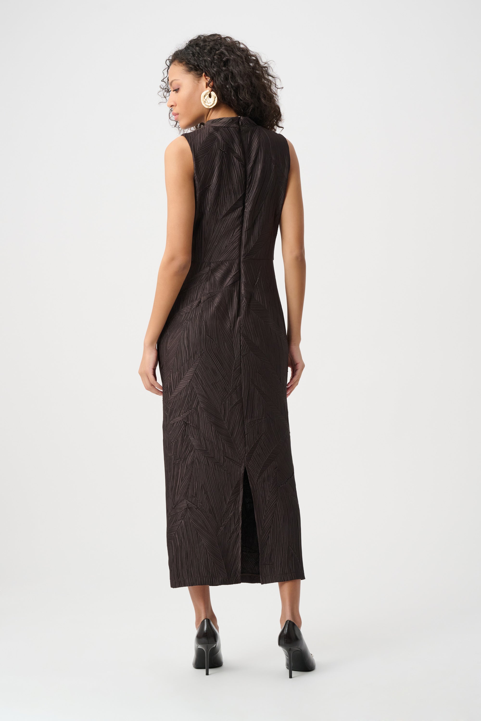 Joseph Ribkoff Sleeveless Midi Dress 263147 - Mocha