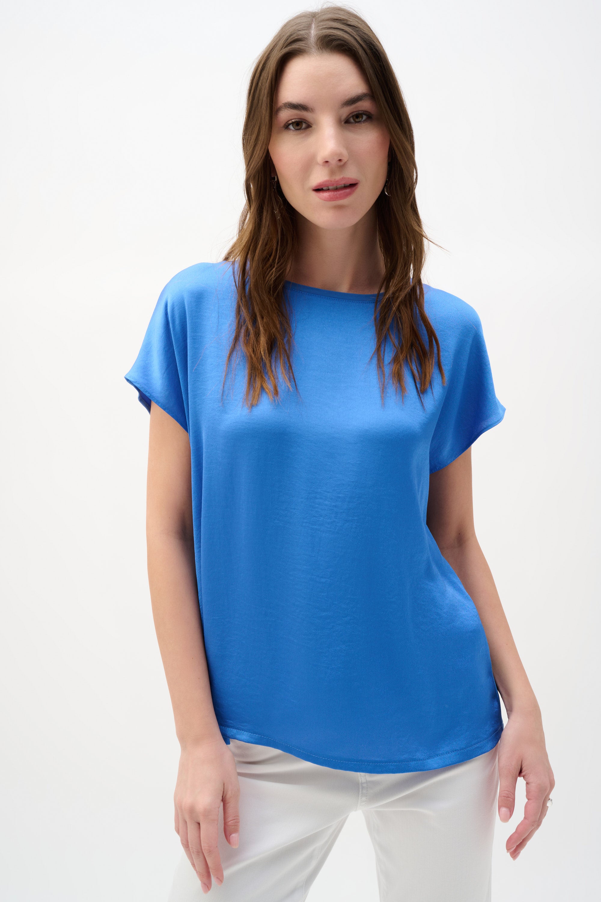 Joseph Ribkoff Silky Straight Top 262189 - Harbour Blue