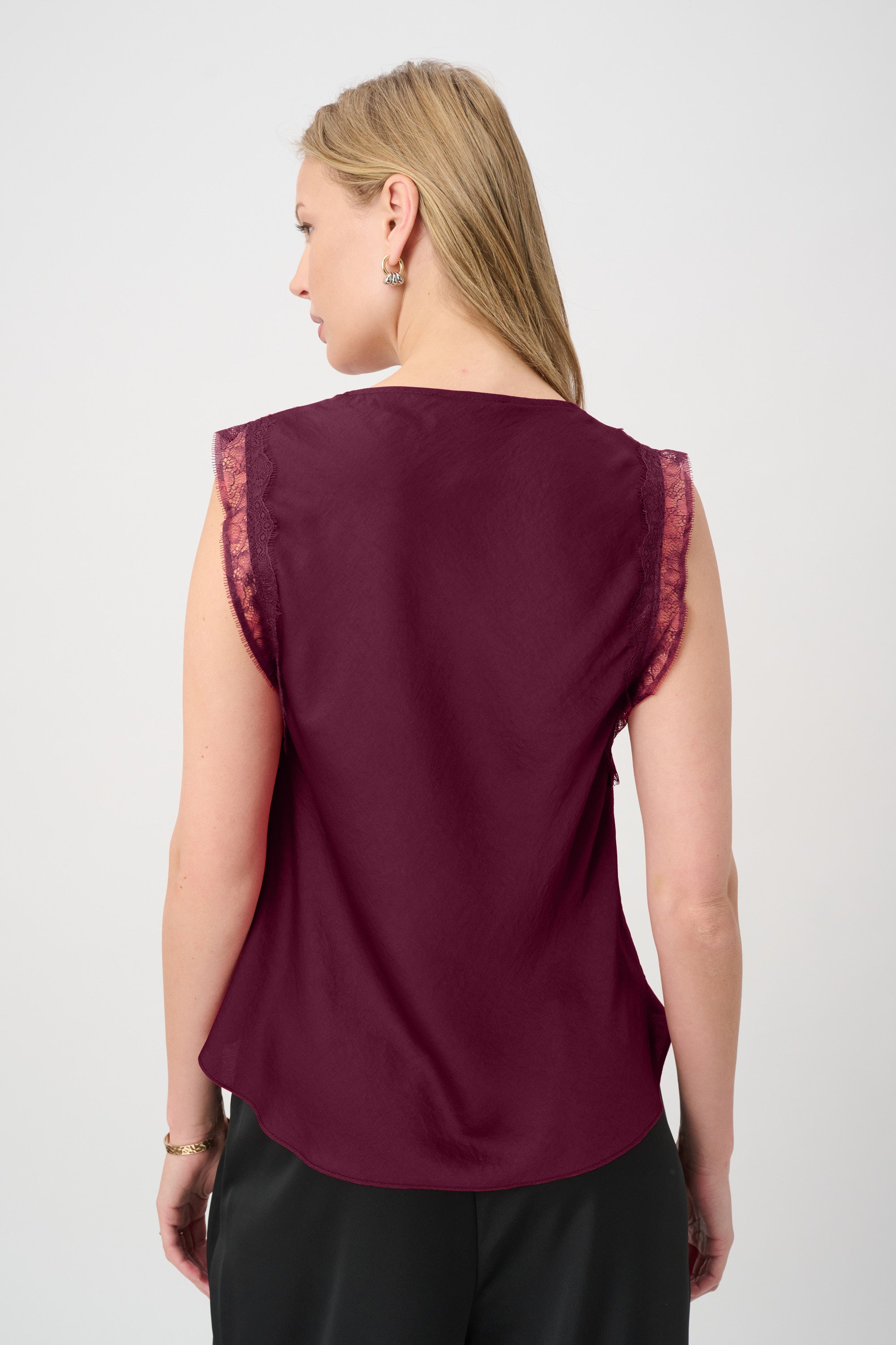 Joseph Ribkoff Satin Sleeveless Top 264175 - Elderberry
