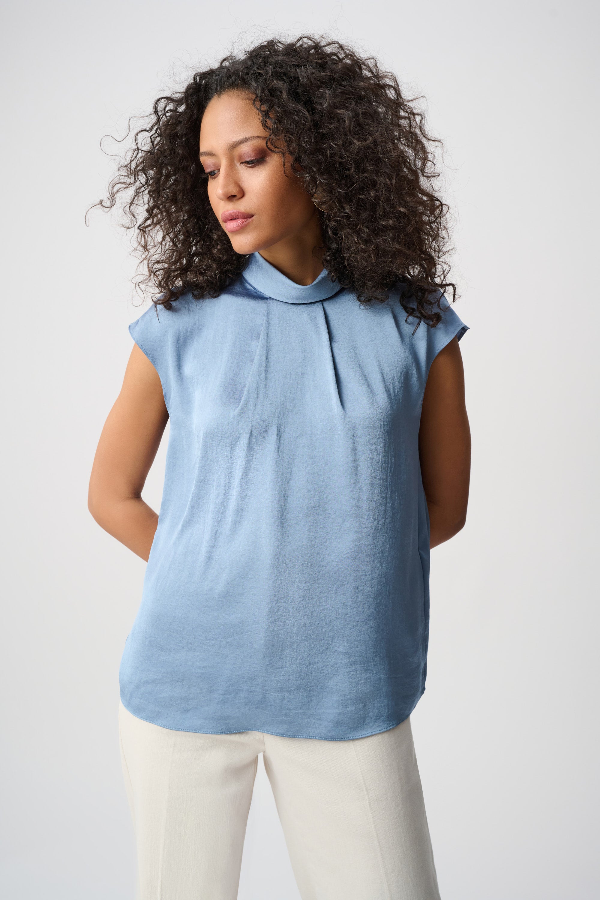 Joseph Ribkoff Turtleneck Top 263022 - Chambray