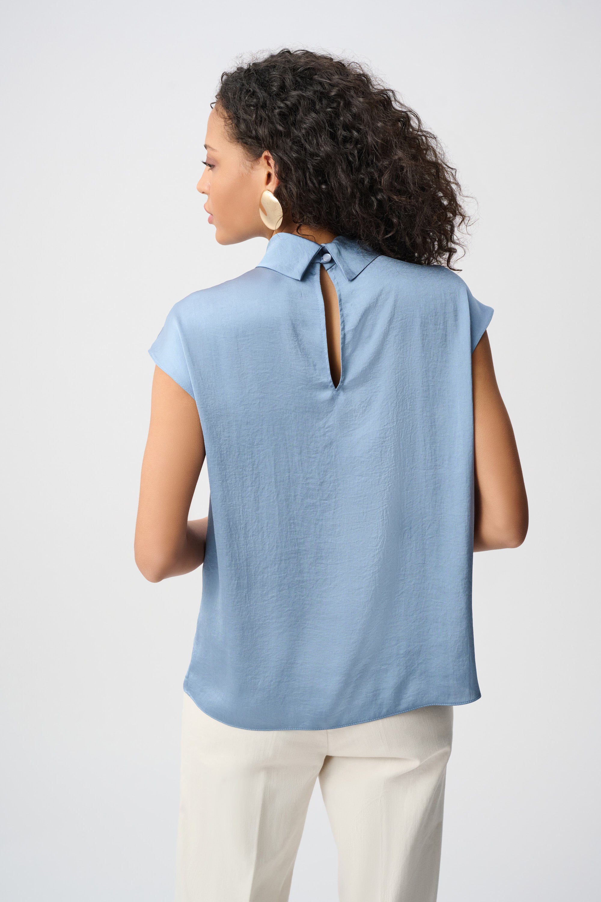 Joseph Ribkoff Turtleneck Top 263022 - Chambray
