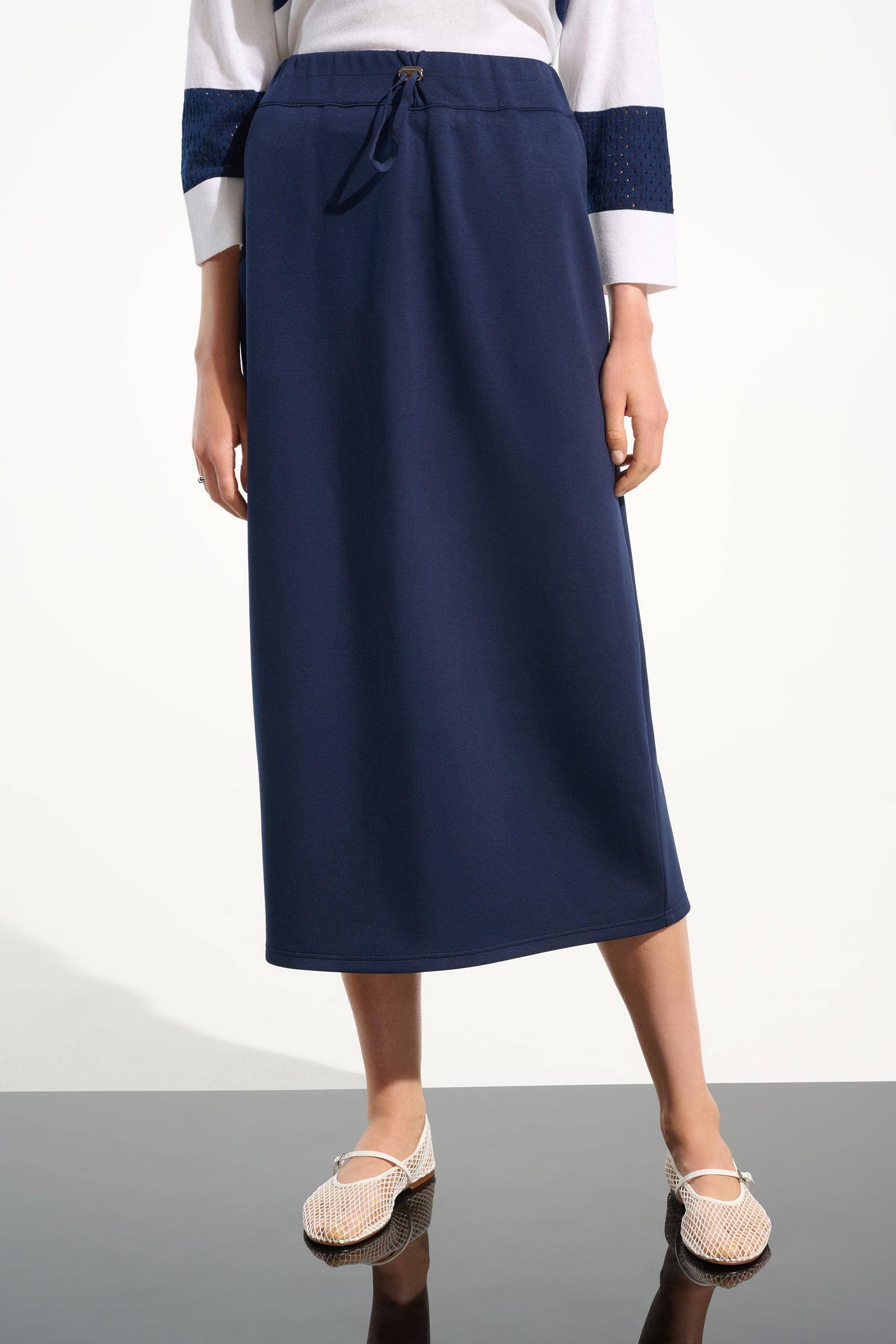 Joseph Ribkoff Scuba Jersey Pull-On Skirt 261608 - Indigo