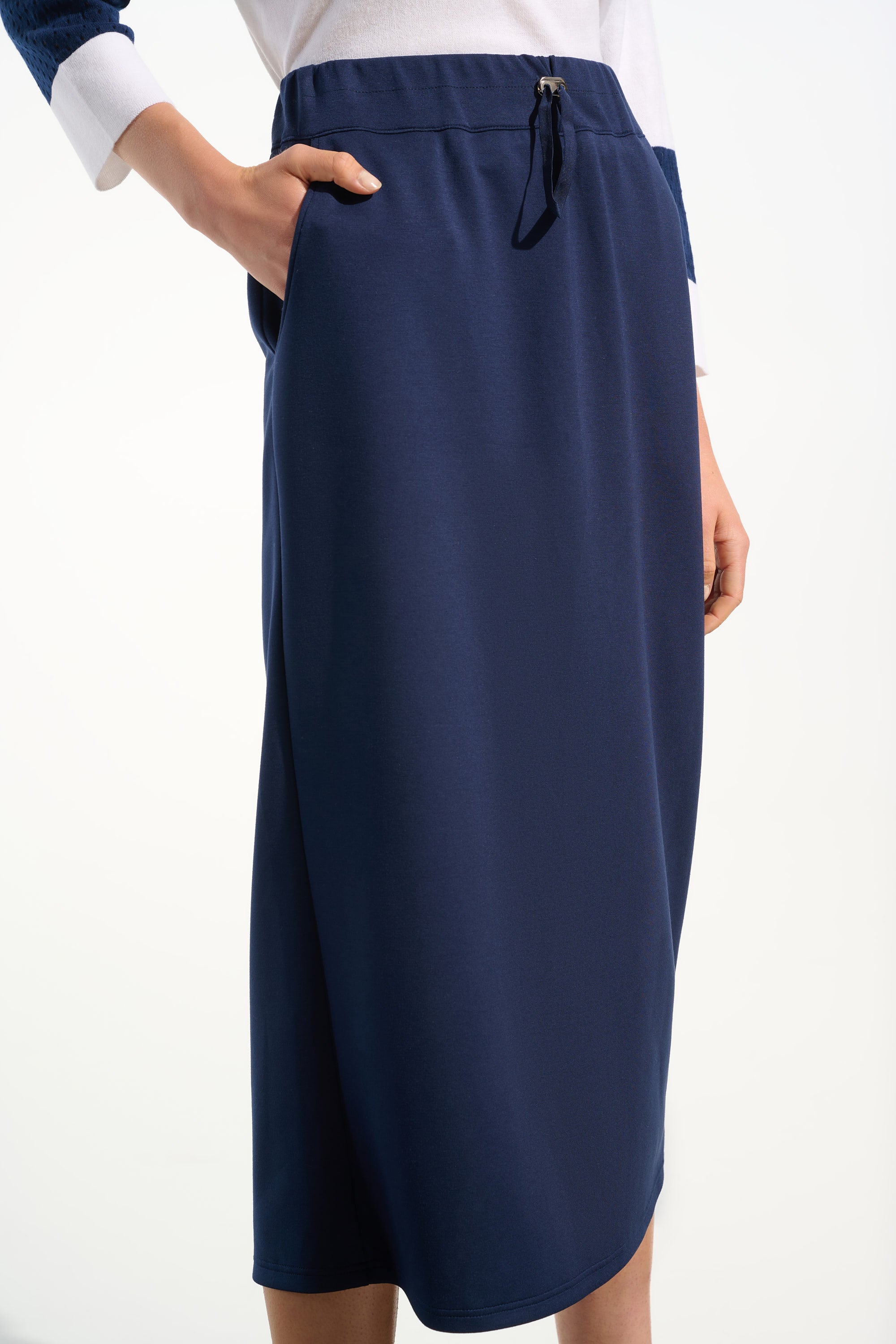 Joseph Ribkoff Scuba Jersey Pull-On Skirt 261608 - Indigo